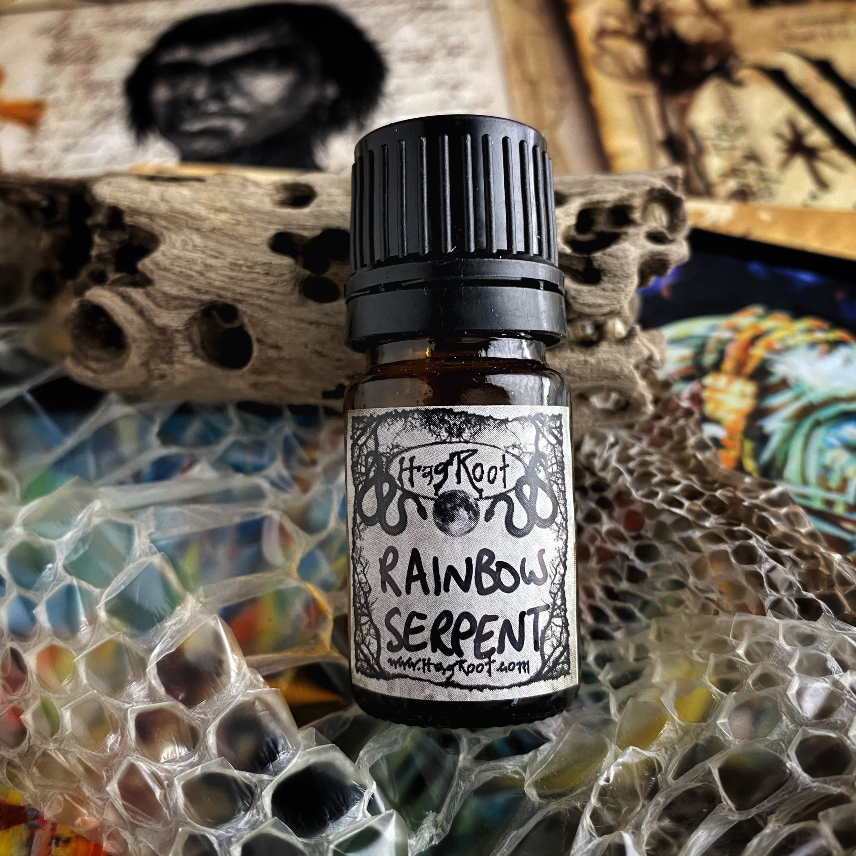 RAINBOW SERPENT- (Dragons Blood, Patchouli, Fig, Myrrh, Mandarin Orange)-Perfume, Cologne, Anointing, Ritual Oil