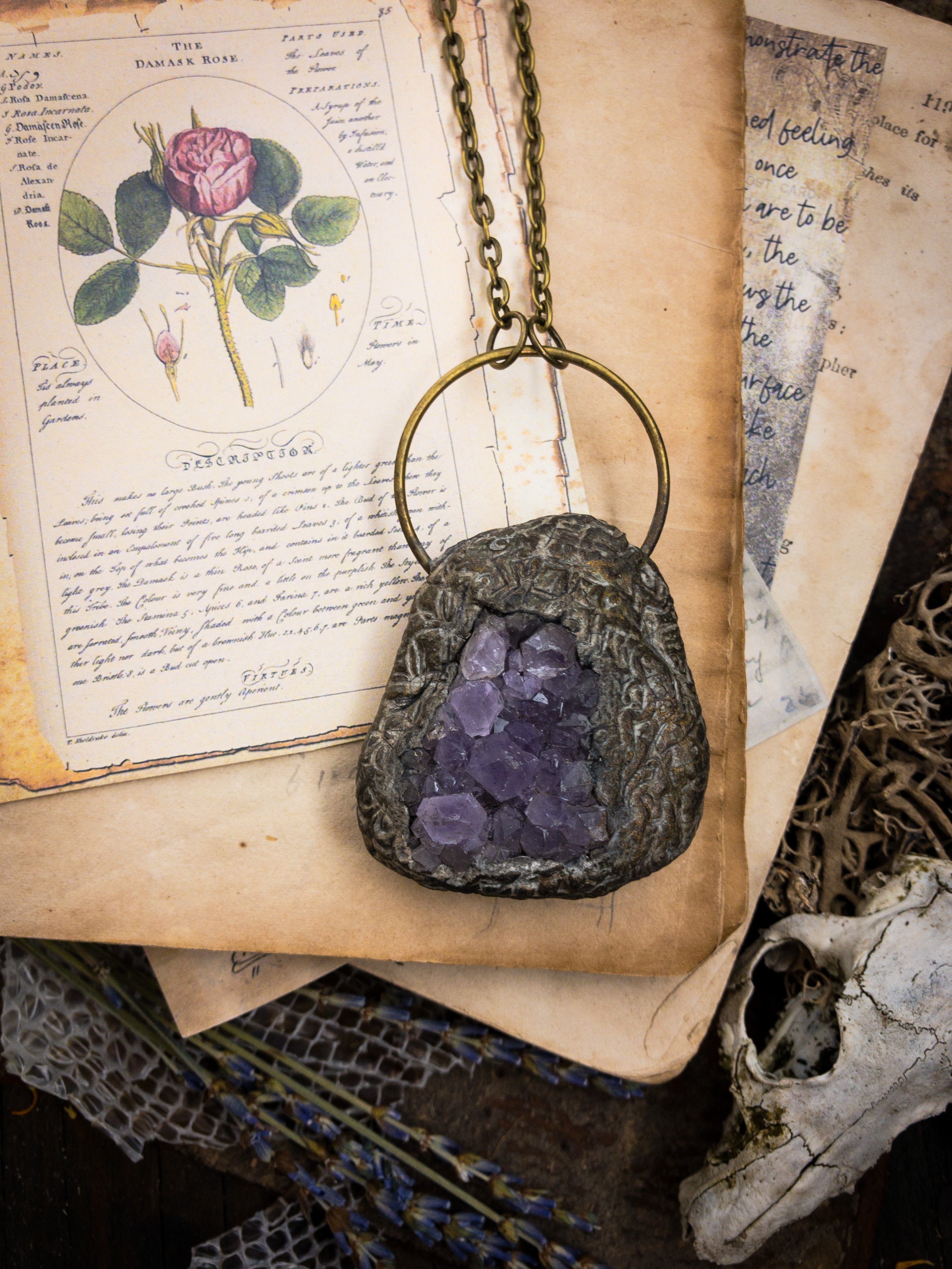 Sacred Womb of Amethyst Necklace for Nurturing and Spiritual Growth