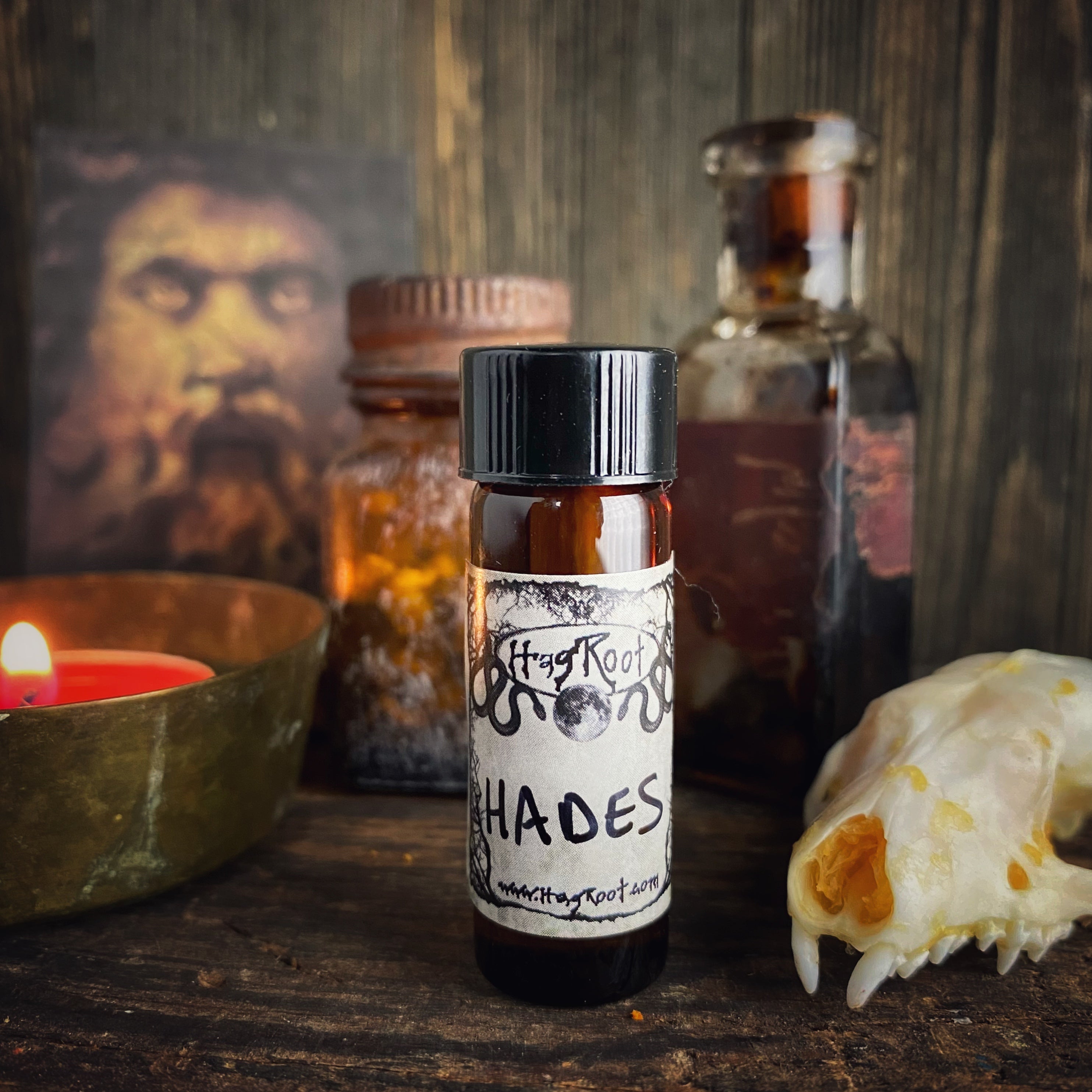 HADES-(Charred Wood, Tobacco, Amber, Leather, Myrrh)-Perfume, Cologne, Anointing, Ritual Oil