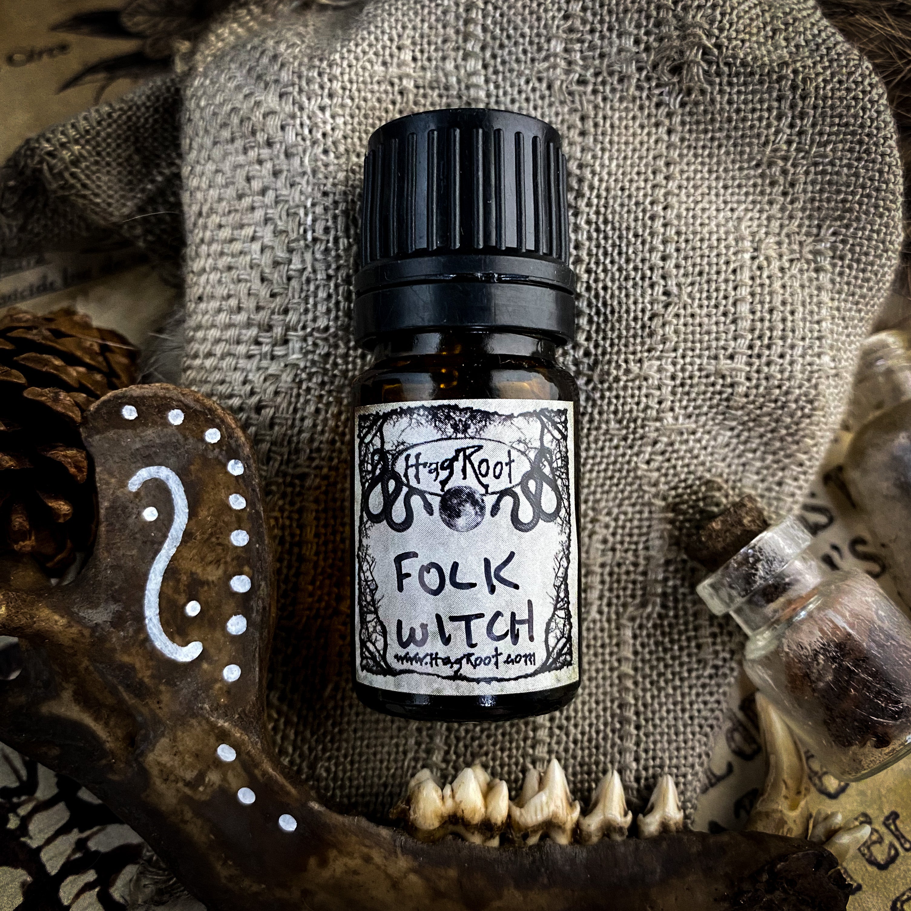 FOLK WITCH-(Evergreen Trees, Ceremonial Fire and Warm Spiced Bread)-Perfume, Cologne, Anointing, Ritual Oil