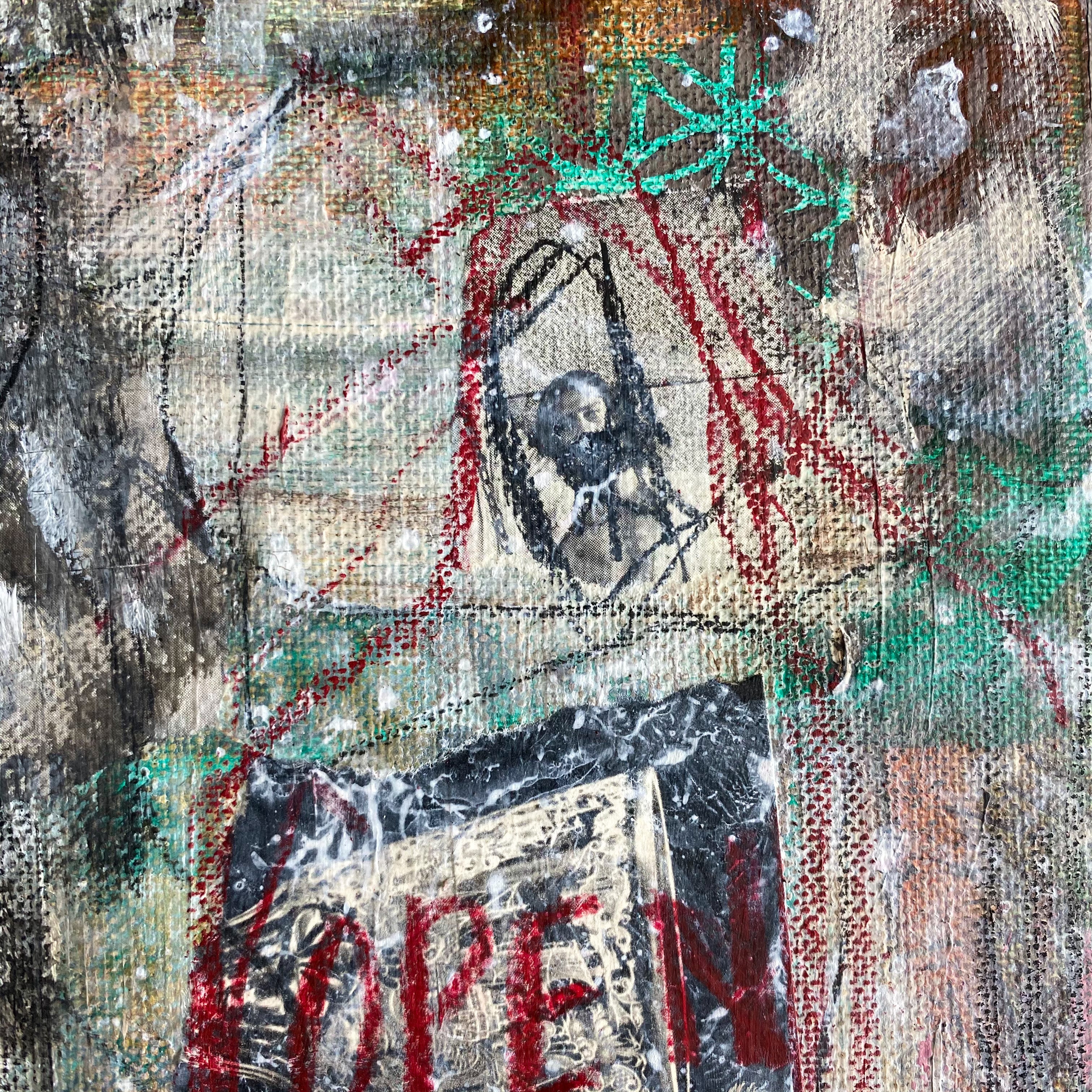 OPEN - Mixed Media Collage