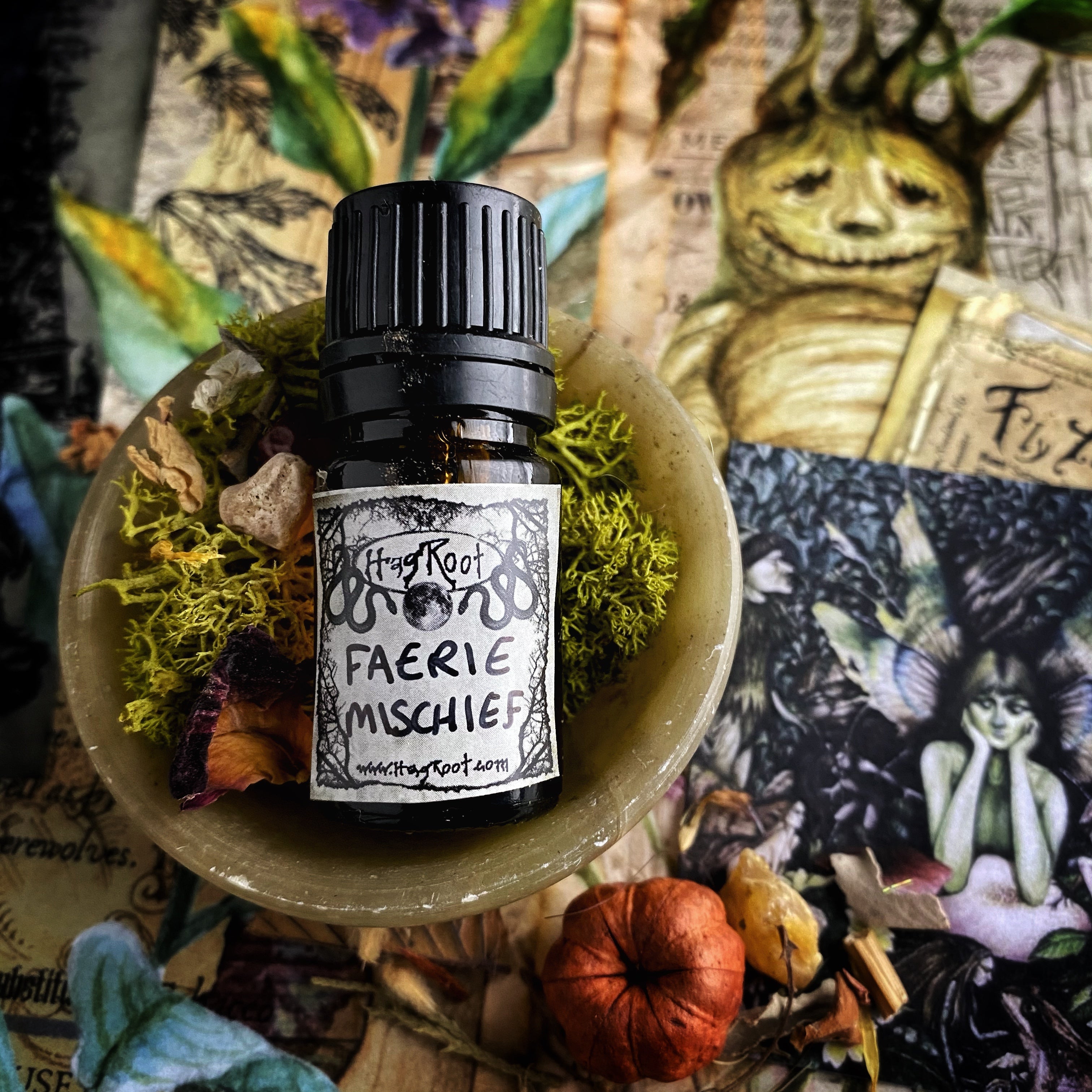 FAERIE MISCHIEF-(Blood Orange, Frankincense, Dark Cherries, Cinnamon, Pumpkin, Forest)-Perfume, Cologne, Anointing, Ritual Oil