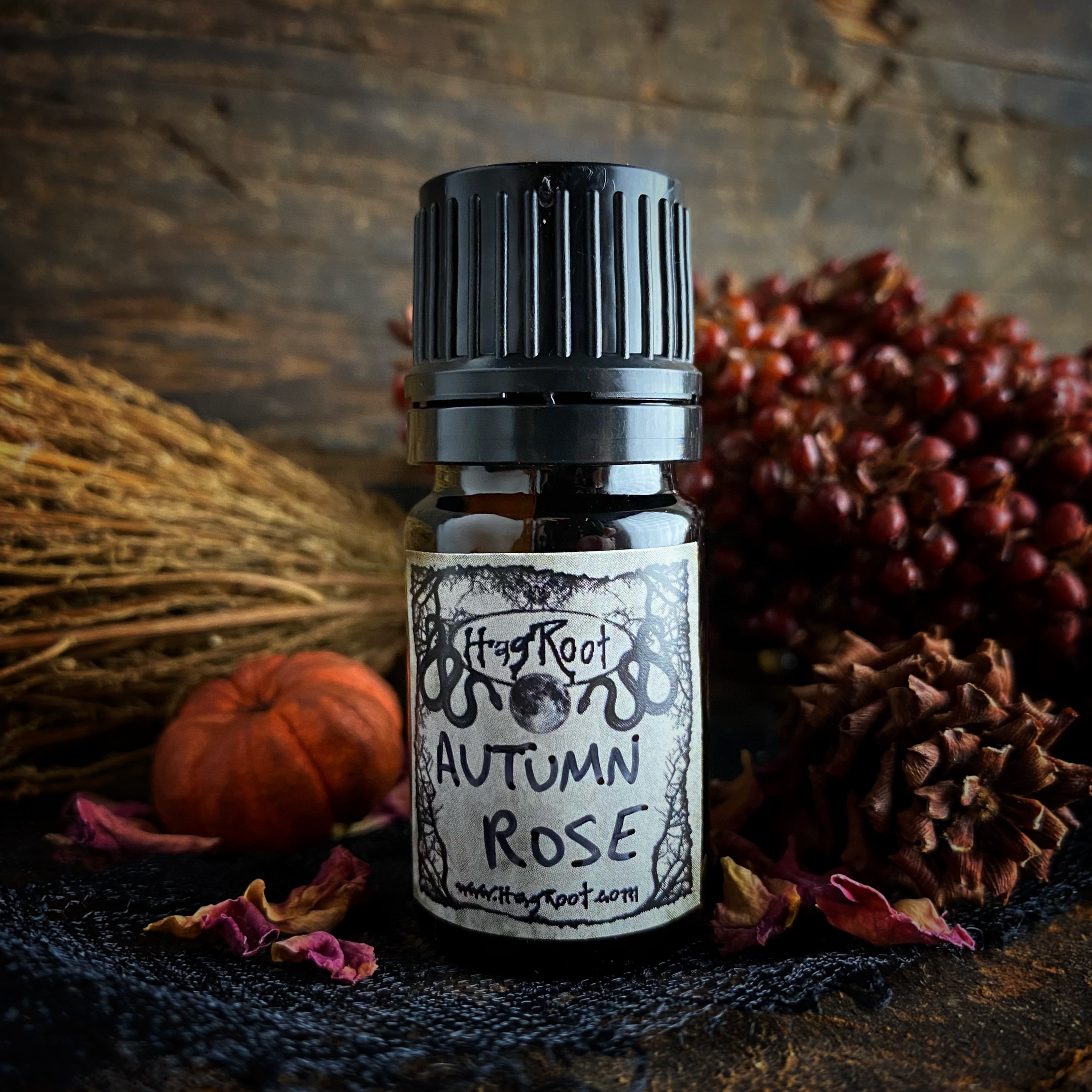 AUTUMN ROSE-(Pumpkin, Rose, Nutmeg, Ginger, Vanilla, Cinnamon, Cardamom, Oak)-Perfume, Cologne, Anointing, Ritual Oil