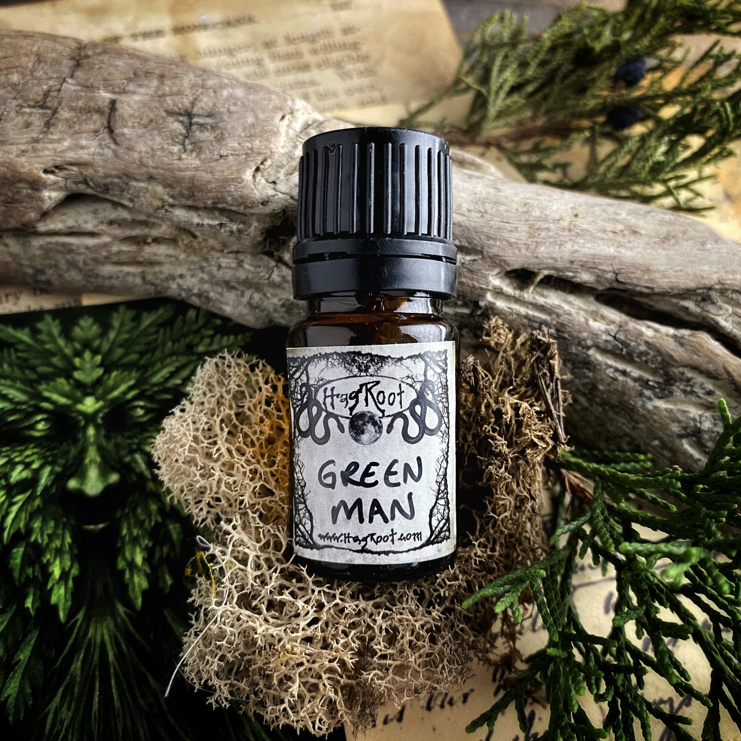 GREEN MAN-(Vetiver, Grass, Cedar, Peppercorn, Patchouli)-Perfume, Cologne, Anointing, Ritual Oil