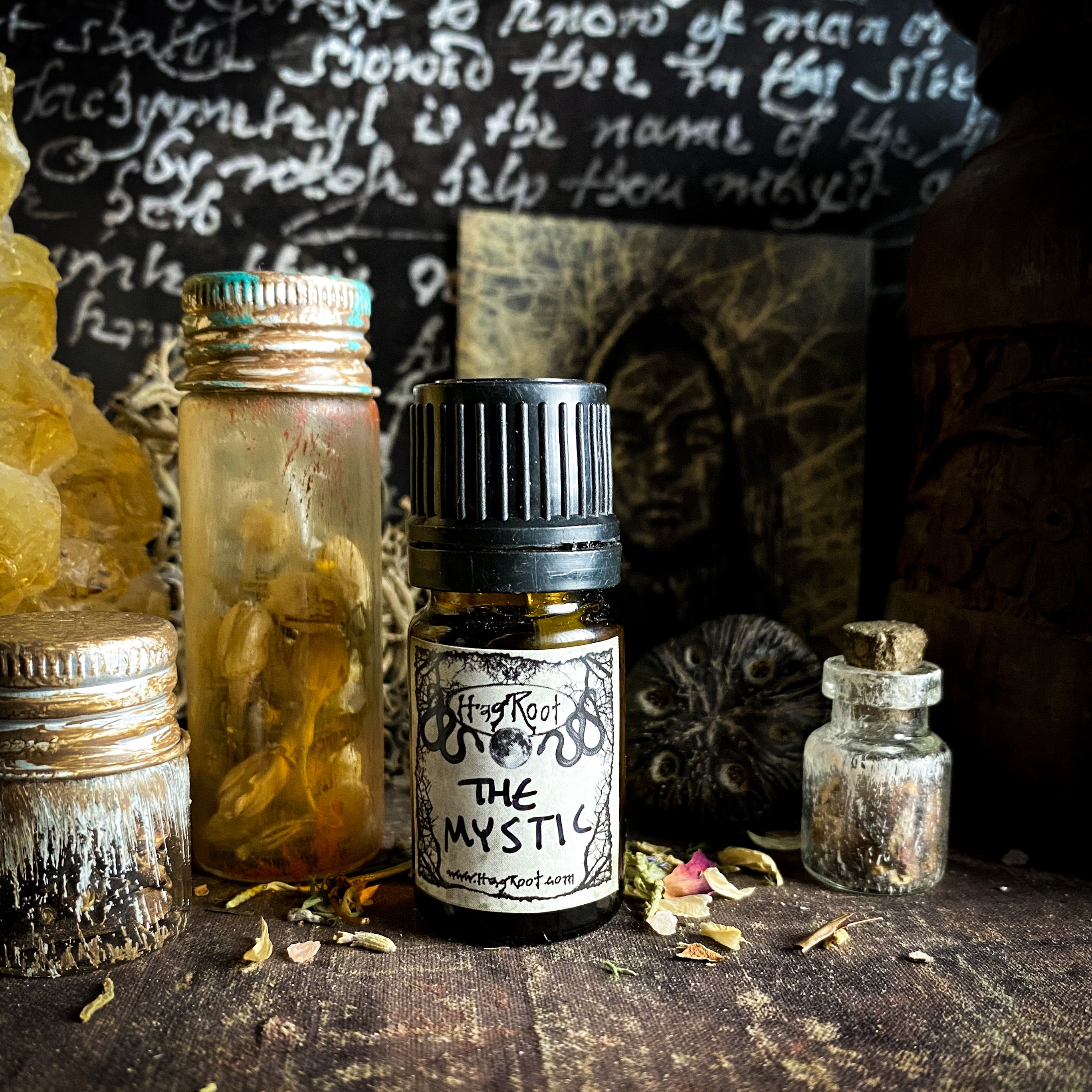 THE MYSTIC-(Patchouli, Champaka Flowers, Cedar, Amber)-Perfume, Cologne, Anointing, Ritual Oil