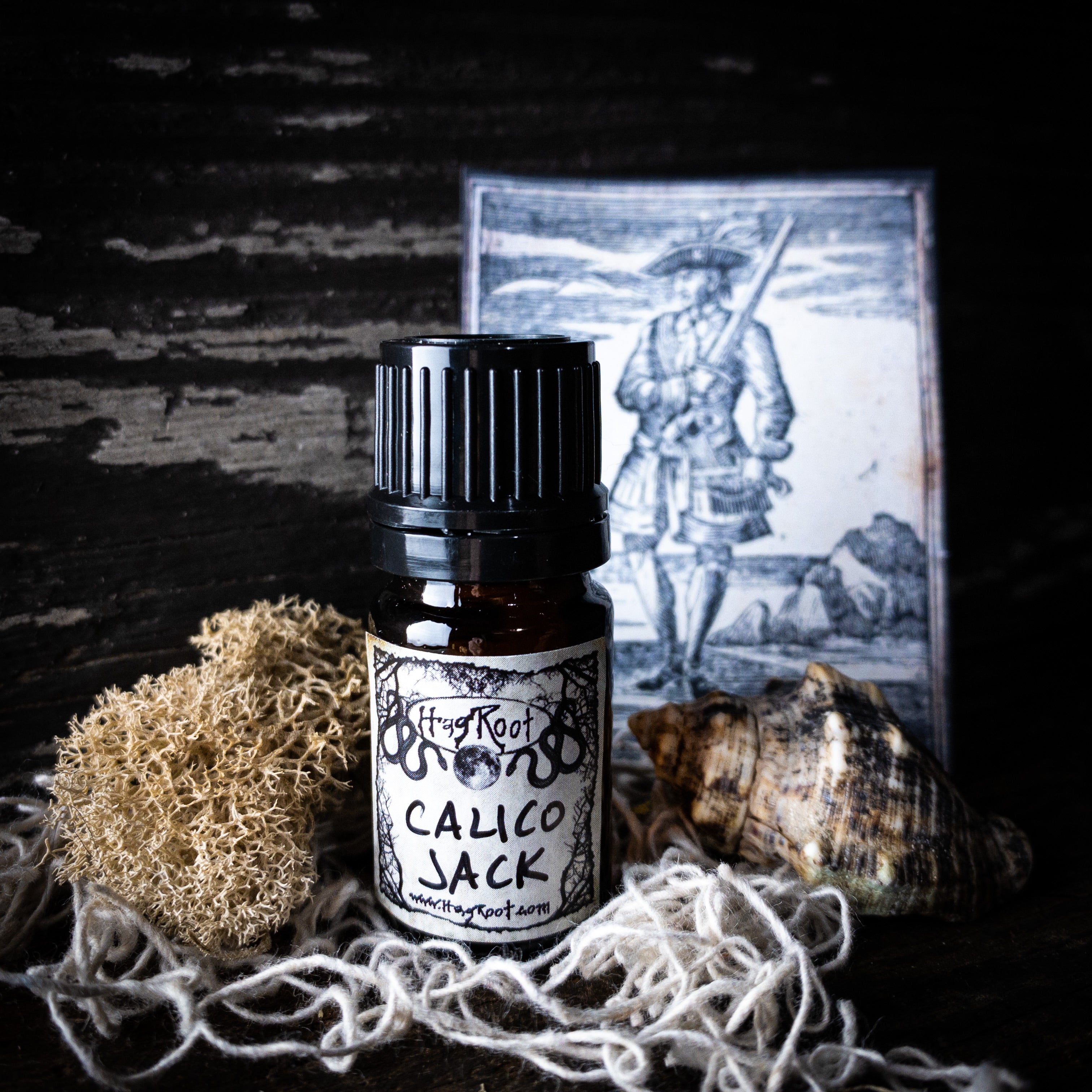 CALICO JACK-(Rum, Leather, Salty Sea Air, Oakmoss, Cypress, Bay Leaves)-Cologne, Perfume, Anointing, Ritual Oil