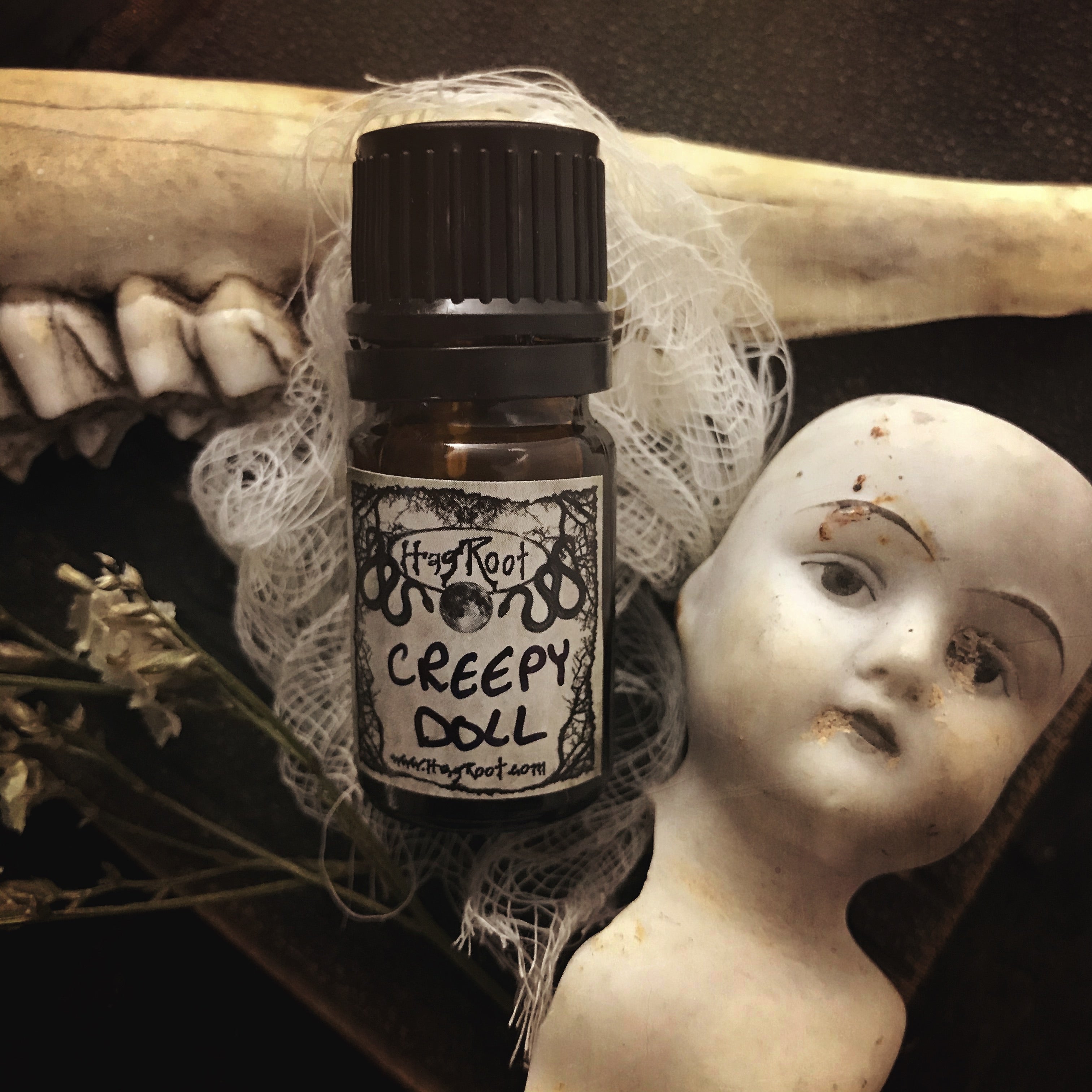 CREEPY DOLL-(Spun Sugar, Vanilla, Cardamom, Vetiver, Cedar, Frankincense)-Perfume, Cologne, Anointing, Ritual Oil