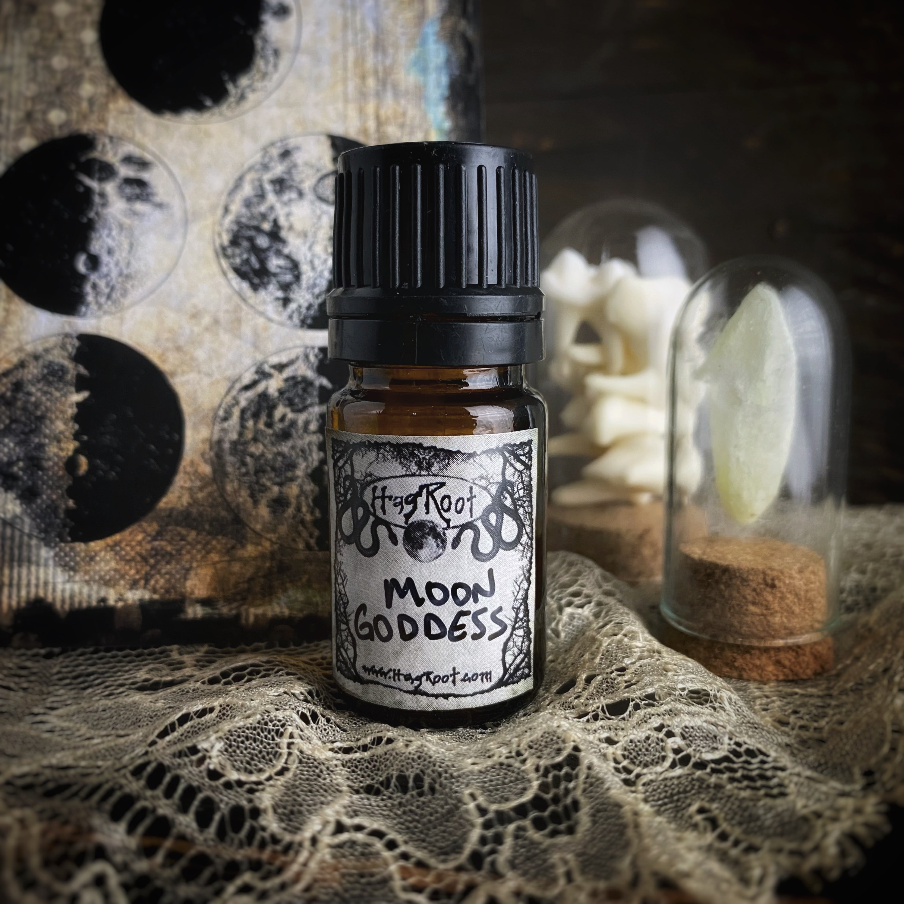 MOON GODDESS-(Moonflowers, White Musk, Fennel, Vetiver, Vanilla Bean, Spanish Moss)-Perfume, Cologne, Anointing, Ritual Oil