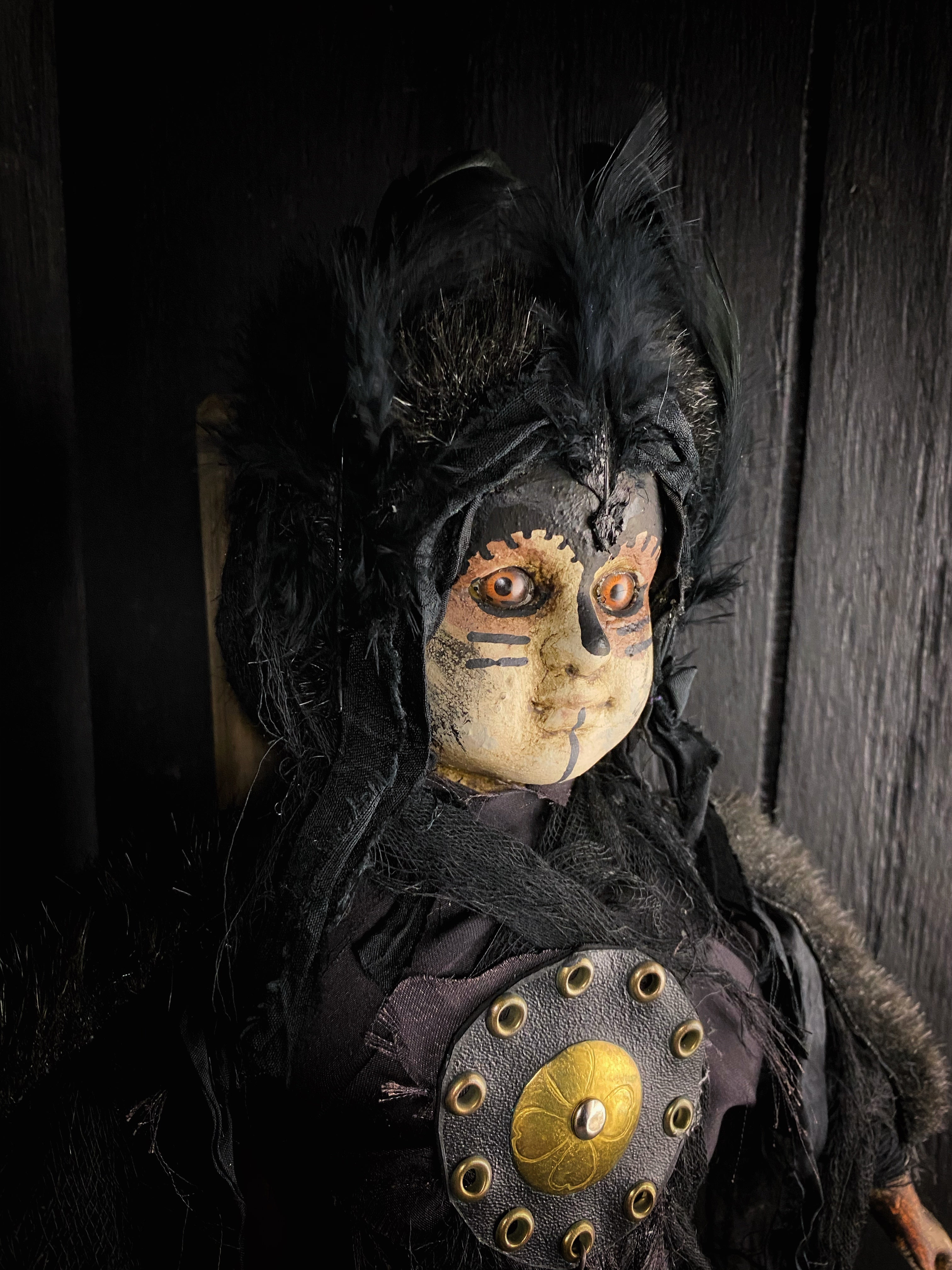 CROW WOMAN - Intuitively Crafted Spirit Doll -RESERVED