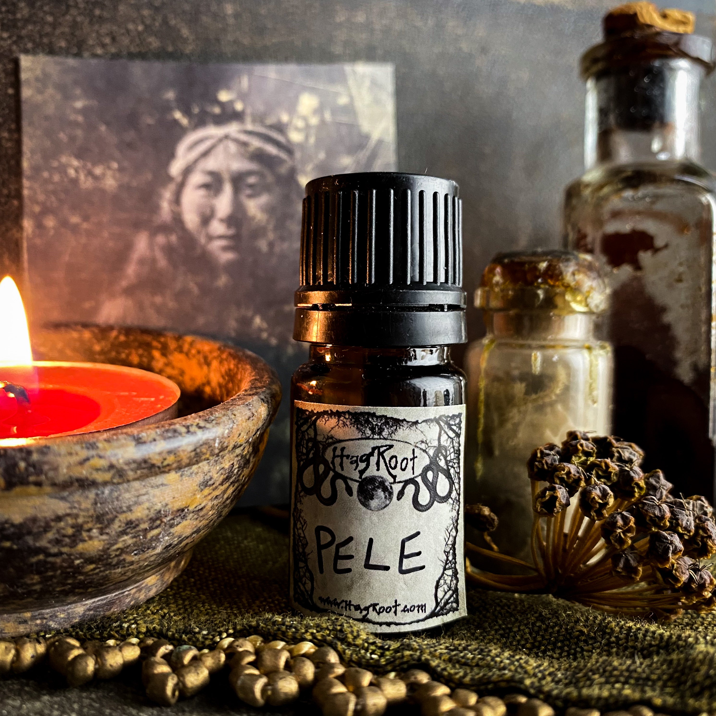 PELE-(Honey, Amber, Black Tea, Tobacco, Oak, Violet, Vanilla, Leather, Ginger, Allspice)-Perfume, Cologne, Anointing, Ritual Oil