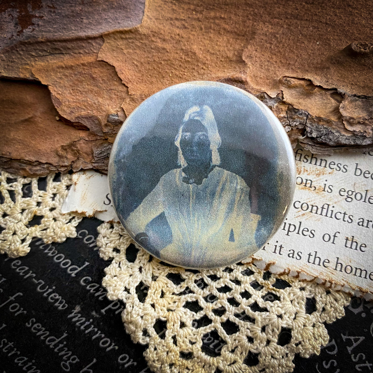 Spirit Woman - Hand Pressed Button/Pin - 1.5