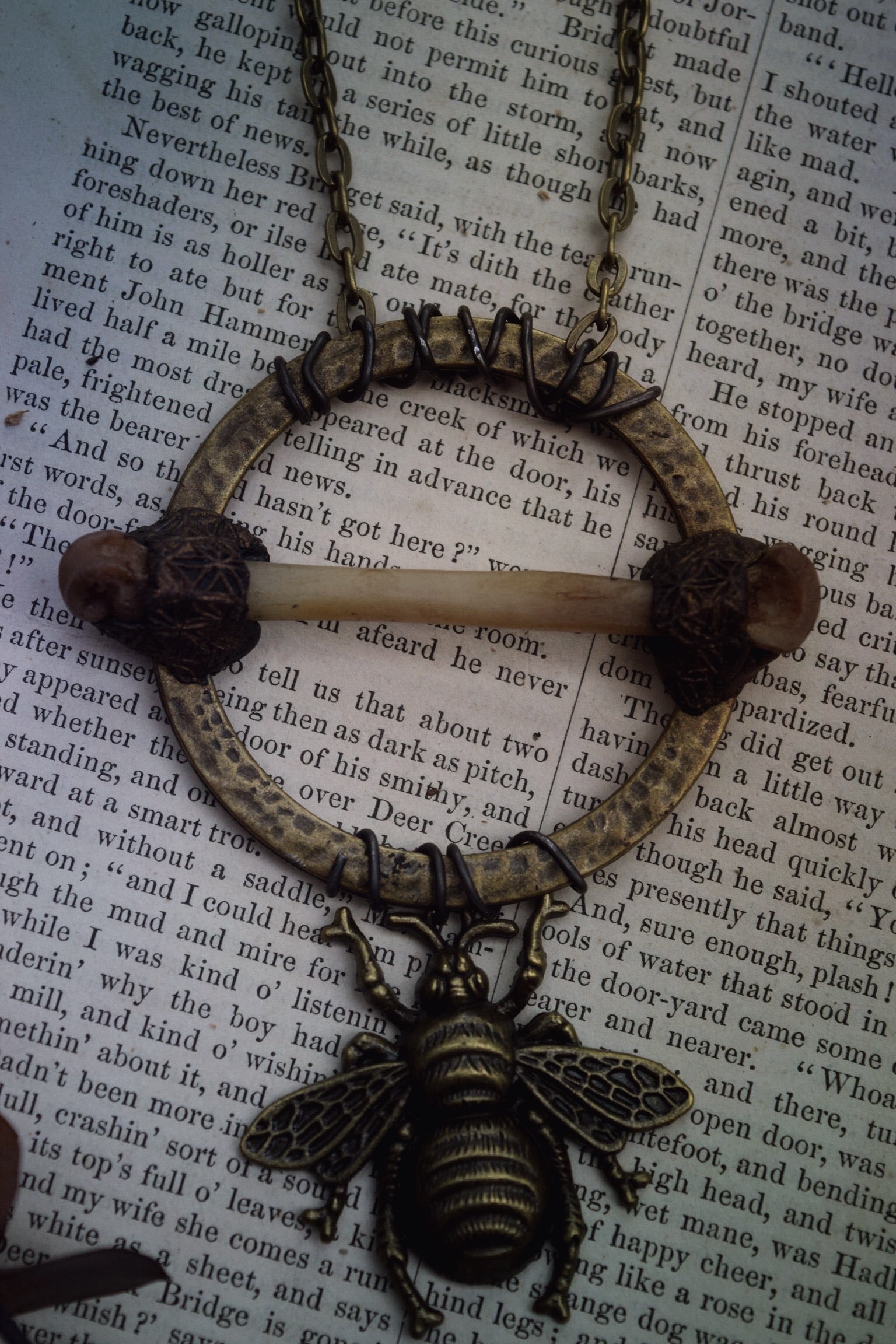 Bee Necklace for Balance, Growth, Productivity and Regeneration