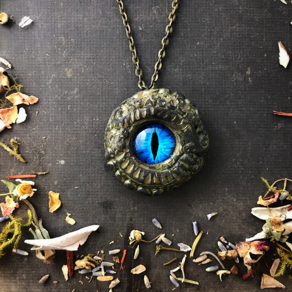 Mystical Dragon Eye Necklace for Protection and Courage