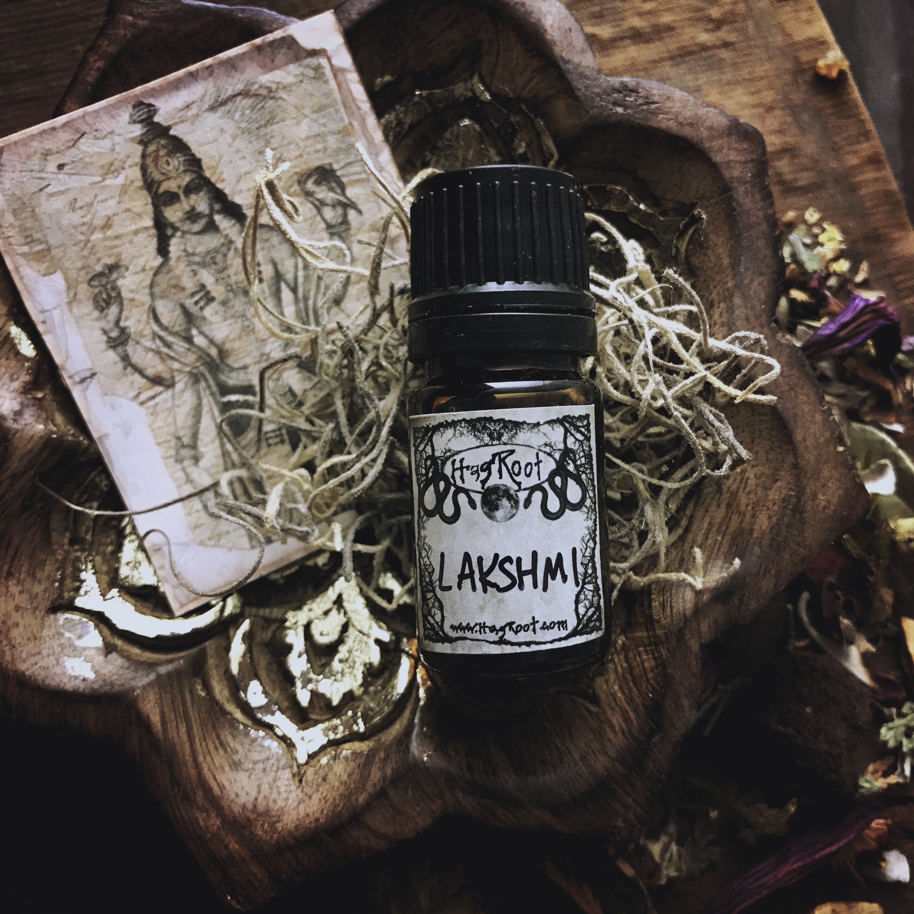 LAKSHMI-(Nag Champa, Frankincense Tears, Indian Spices, Osmanthus Blossoms, Sandalwood)-Perfume, Cologne, Anointing, Ritual Oil