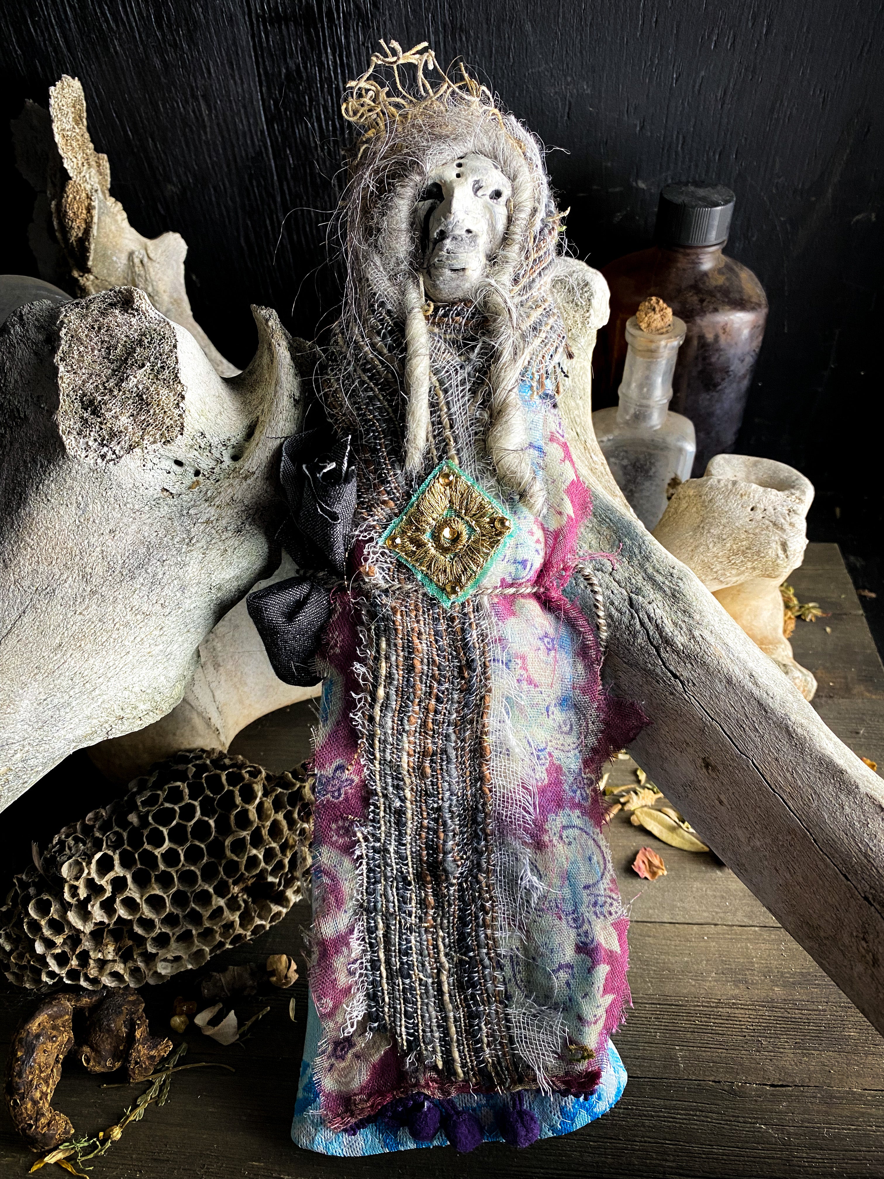 Conjure Doll for Peace, Authenticity and Wisdom - Spirit Doll - Medicine Doll - JuJu Doll