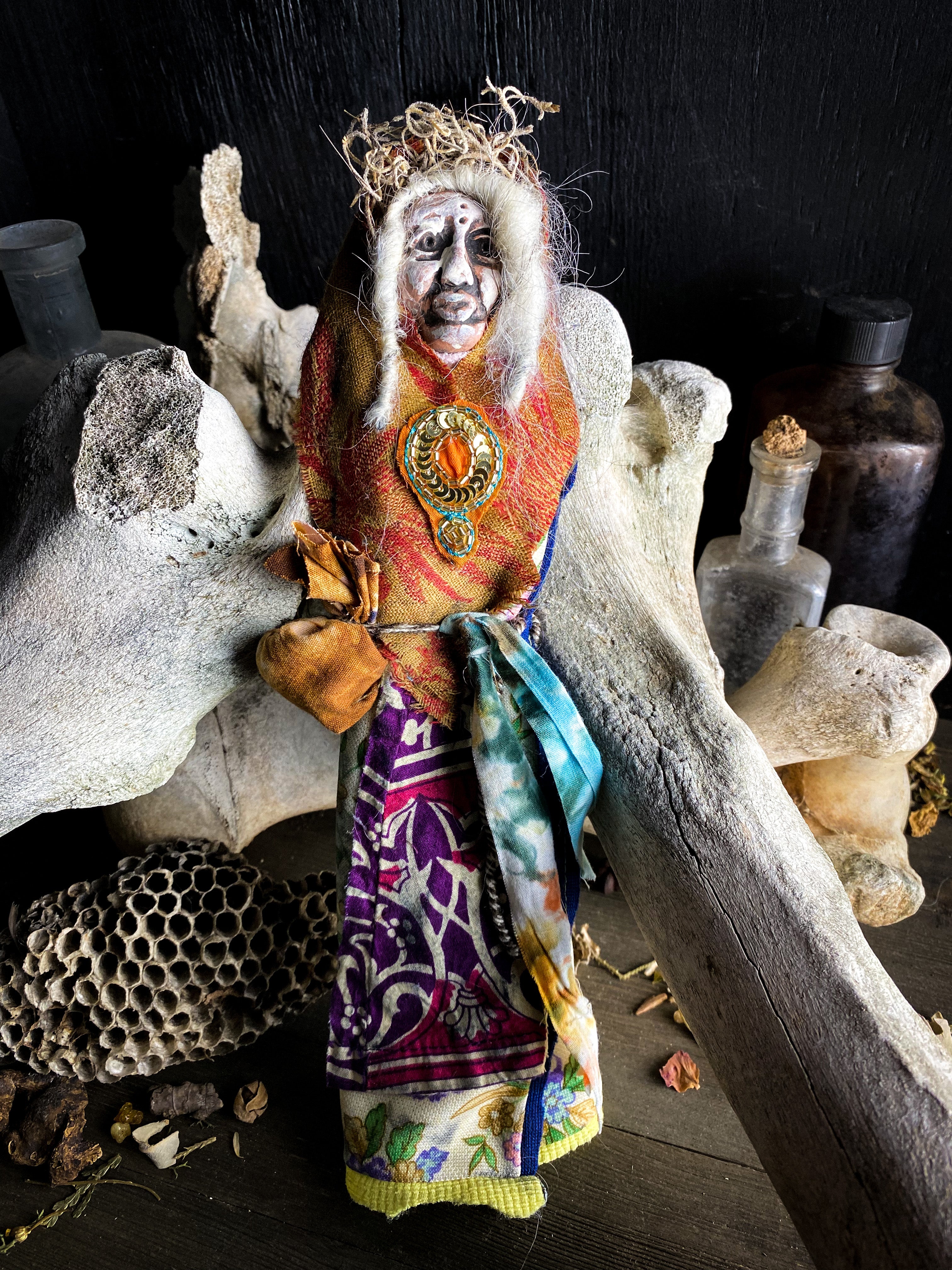 Conjure Doll for Sacred Visions, Creativity and Non-Attachment - Spirit Doll - Medicine Doll - JuJu Doll