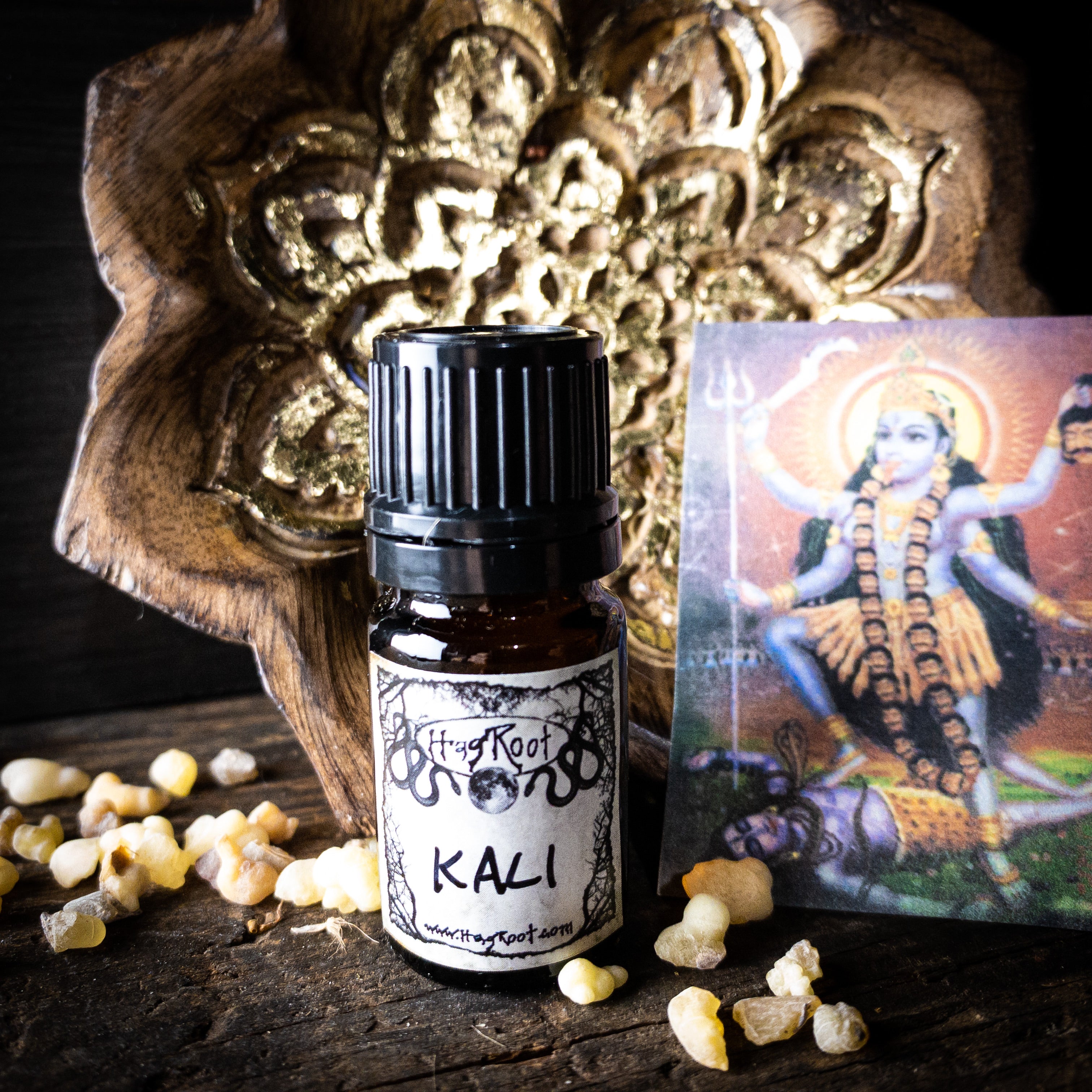 KALI-(Cedar, Leather, Cinnamon, Myrrh, Clove, Saffron, Blood Orange, Dark Musk)-Perfume, Cologne, Anointing, Ritual Oil