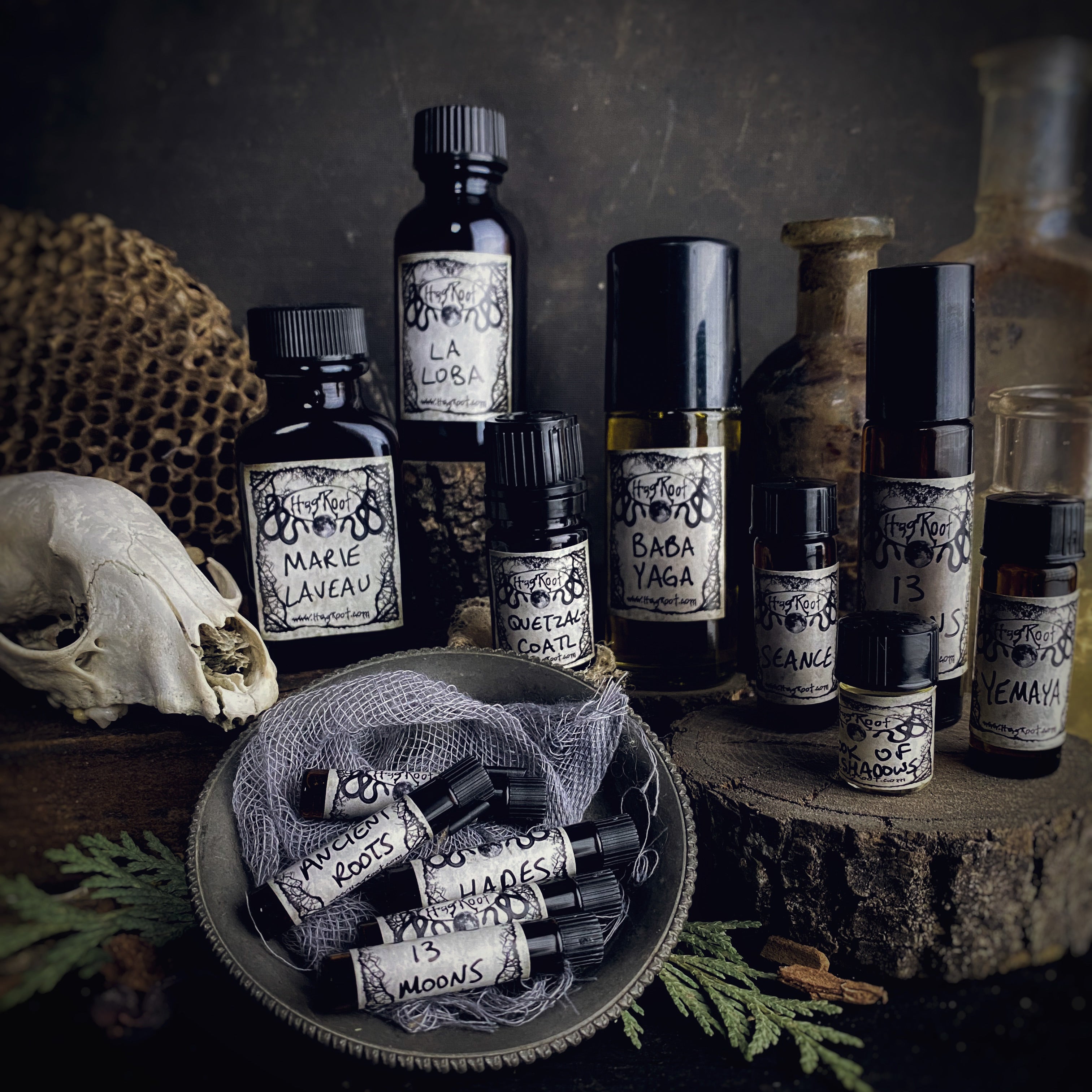 CROW SPIRIT-(Black Tea Leaves, Aged Leather, Black Pine, Charred Wood, Honey, Autumn Spices)-Perfume, Cologne, Anointing, Ritual Oil