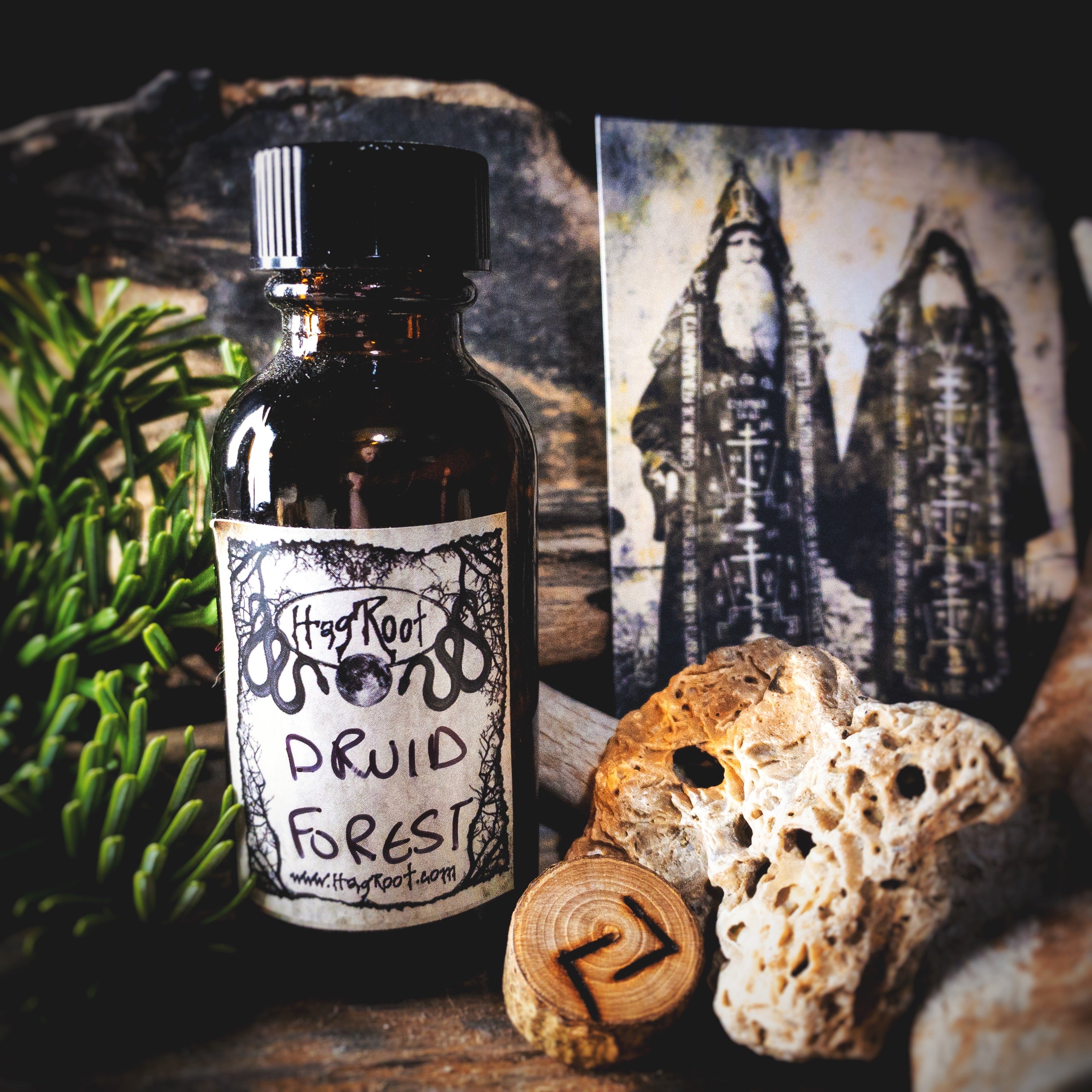 DRUID FOREST-(Pine, Vetiver, Tonka Bean, Patchouli, Myrrh, Cedar, Birch Tar, Oakmoss)-Perfume, Cologne, Anointing, Ritual Oil