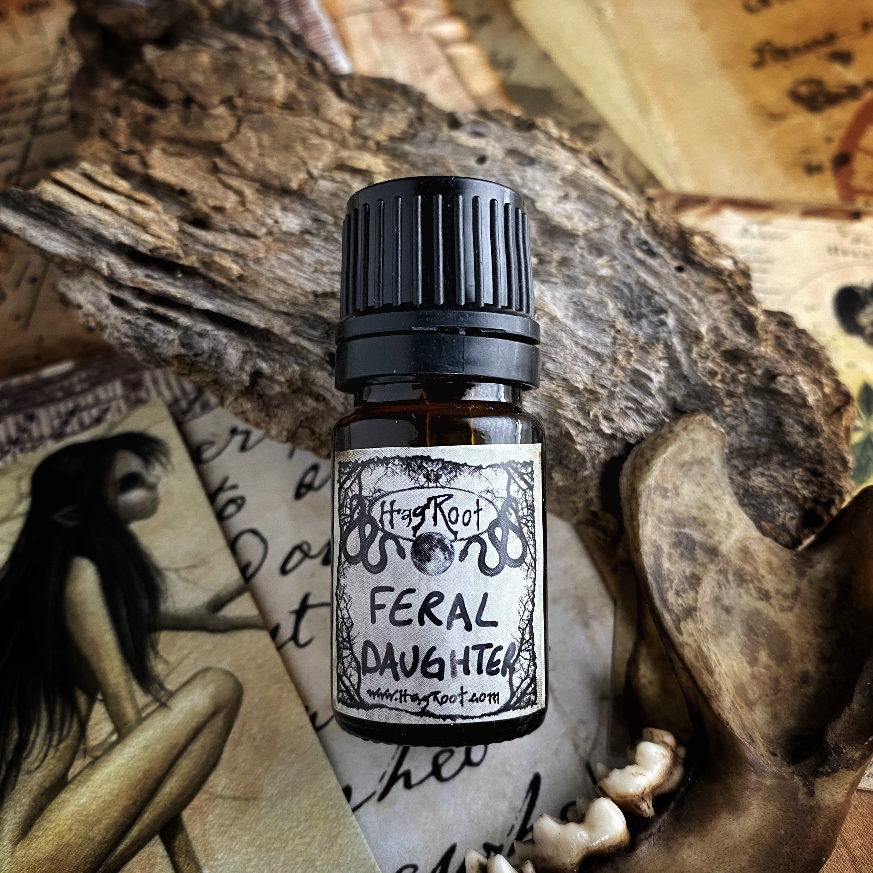 FERAL DAUGHTER-(Jasmine, Pink Peppercorn, Pine, Sandalwood, Violet, Musk, Amber, Patchouli)-Perfume, Cologne, Anointing, Ritual Oil