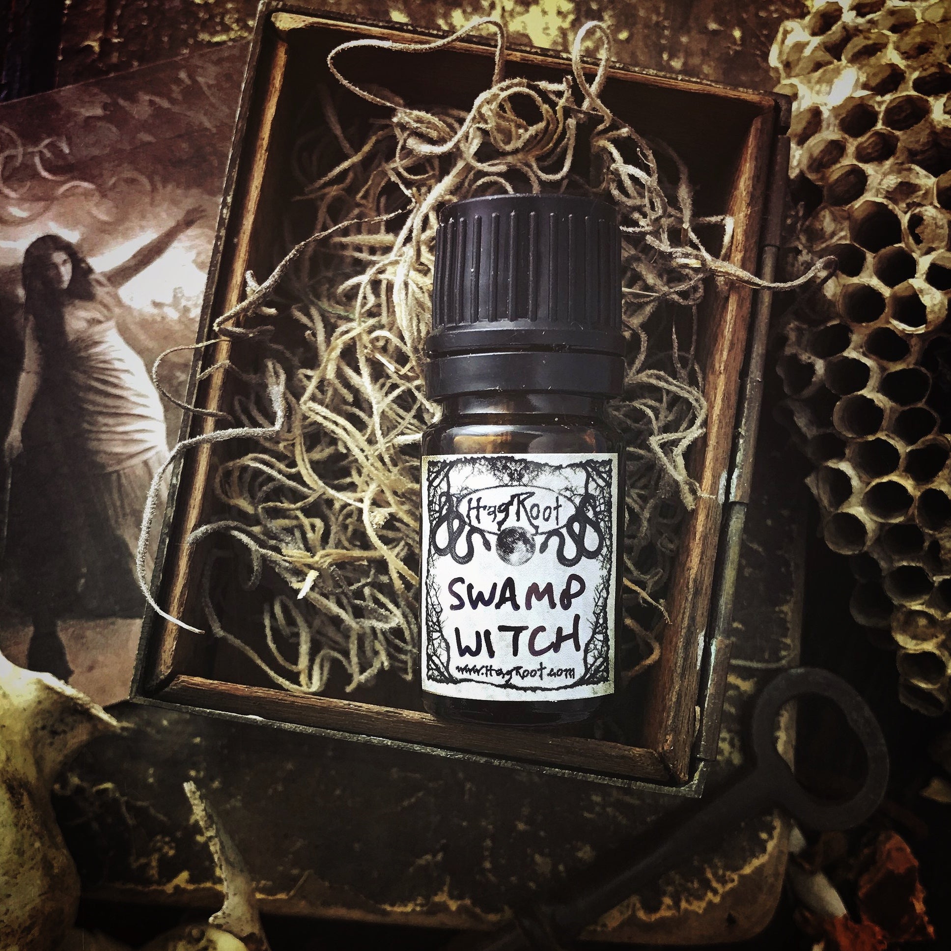 SWAMP WITCH-(Spanish Moss, Sandalwood, Pinion Wood, Tobacco, Labdanum, Patchouli, Cedar)-Perfume, Cologne, Anointing, Ritual Oil