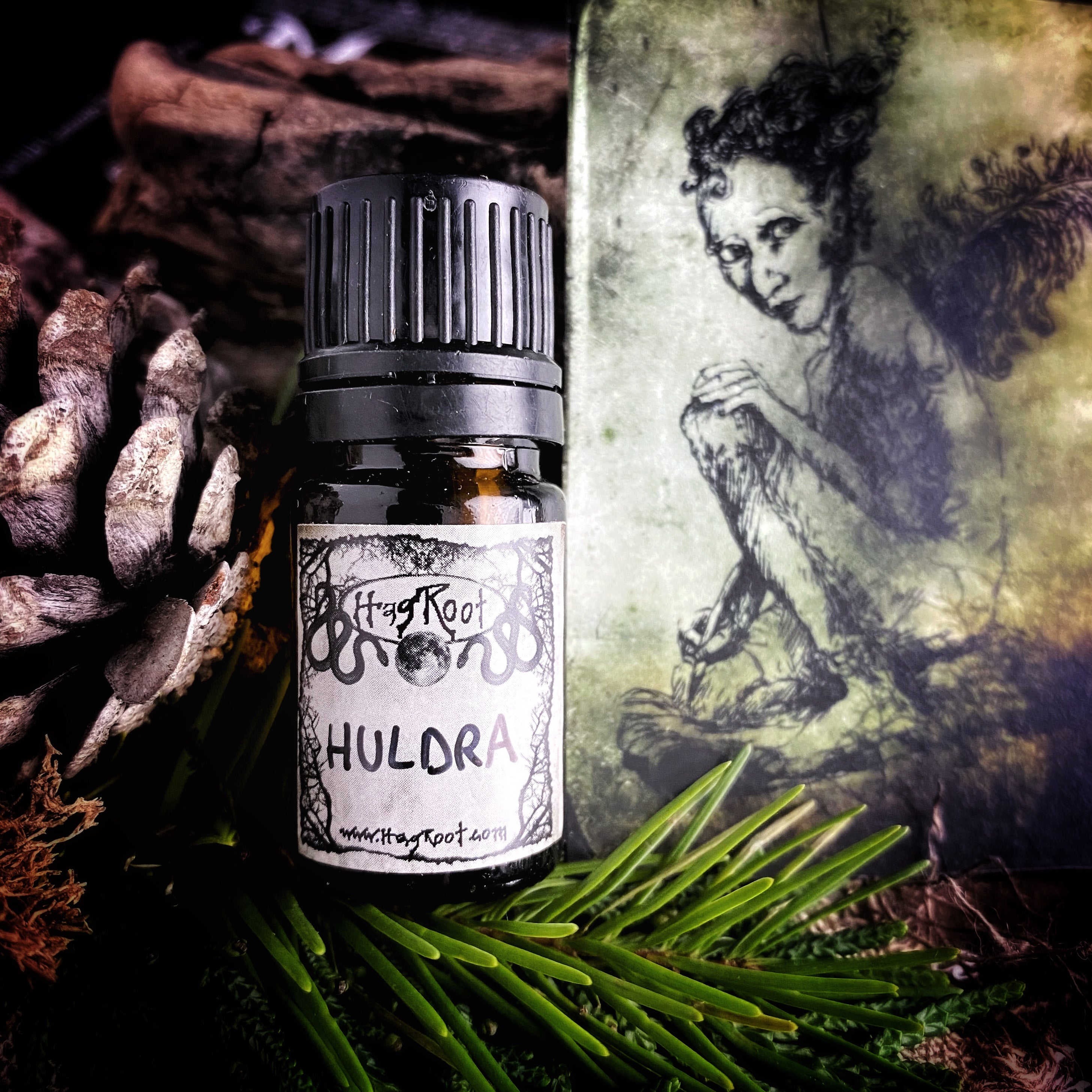 HULDRA-(Dark Spices, Haunted Woods, Warm Vanilla)-Perfume, Cologne, Anointing, Ritual Oil