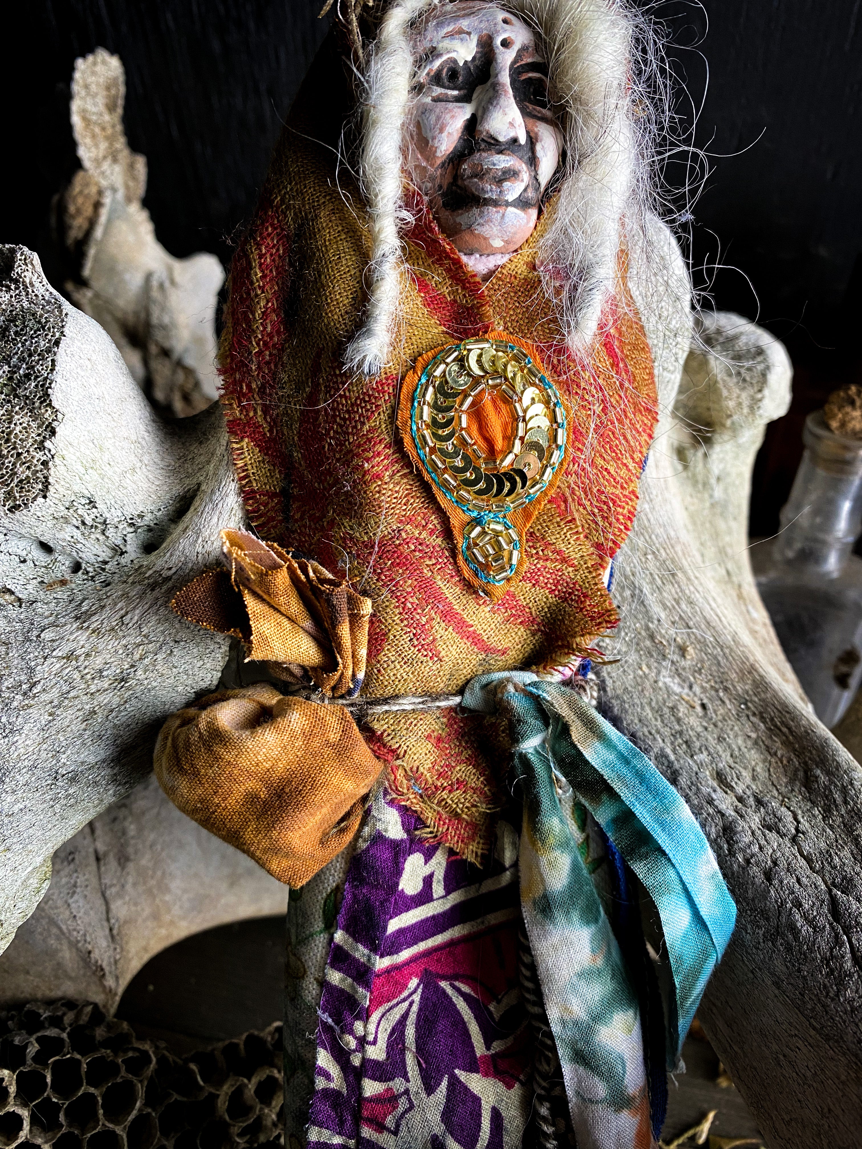 Conjure Doll for Sacred Visions, Creativity and Non-Attachment - Spirit Doll - Medicine Doll - JuJu Doll