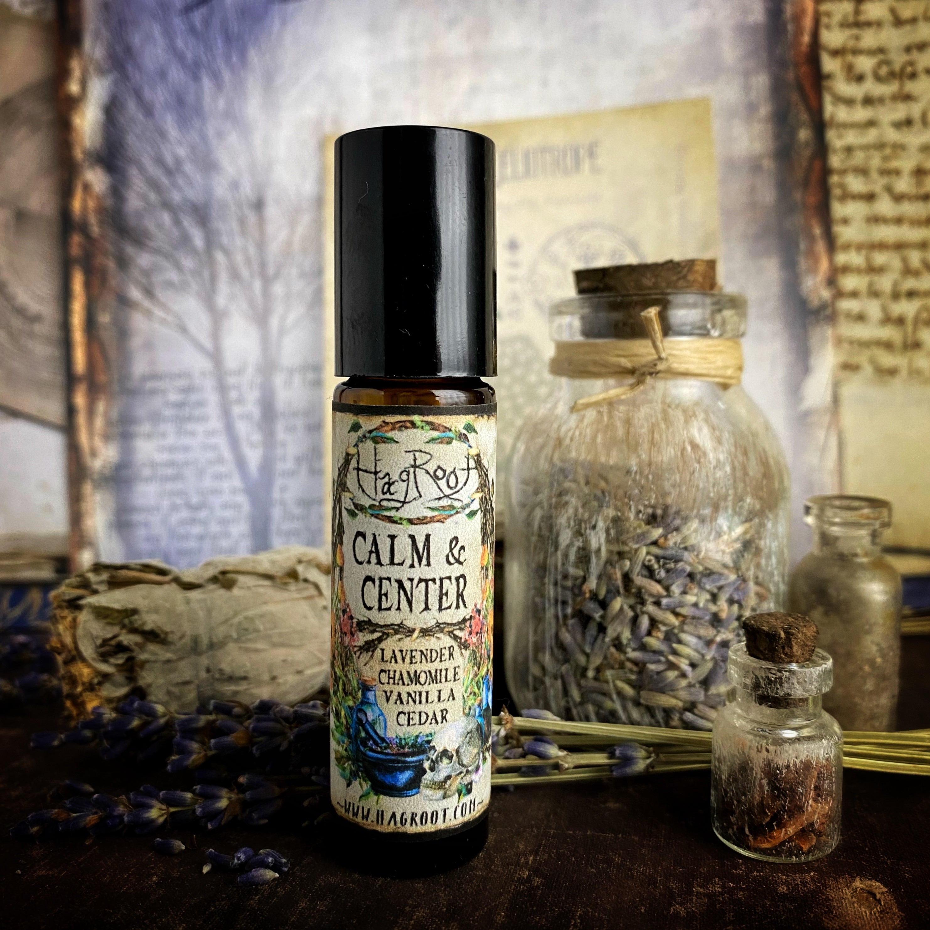 CALM & CENTER-Natural Herbal Roll On Oil for Stress, Anxiety and Tension