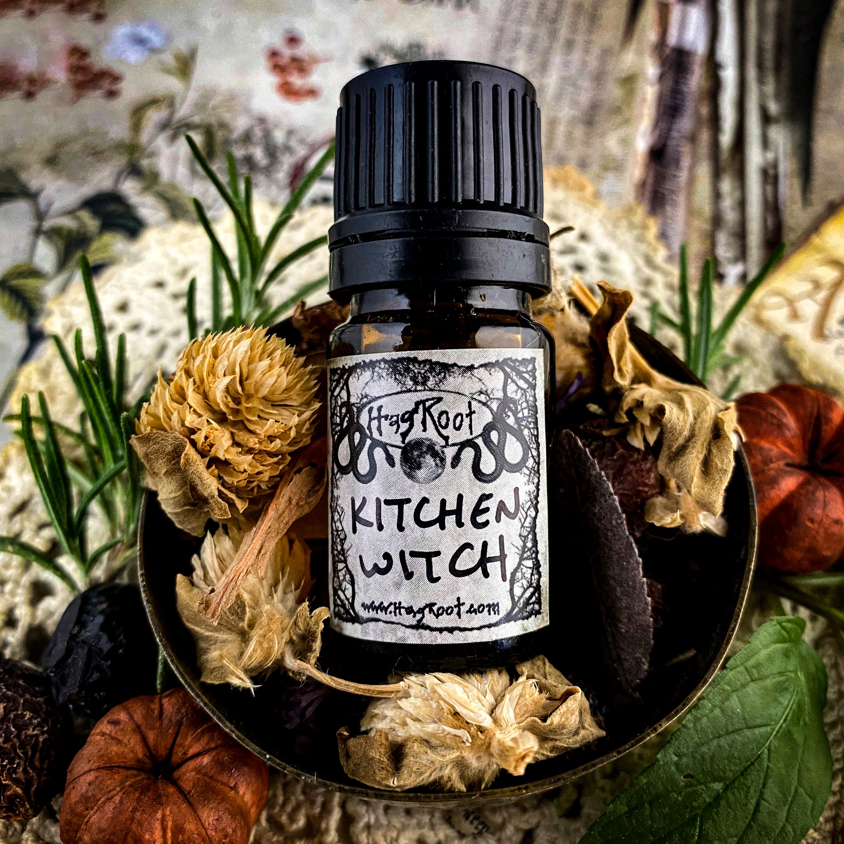 KITCHEN WITCH-(Freshly Picked Herbs and Wood Stove Baked Cinnamon Bread)-Perfume, Cologne, Anointing, Ritual Oil