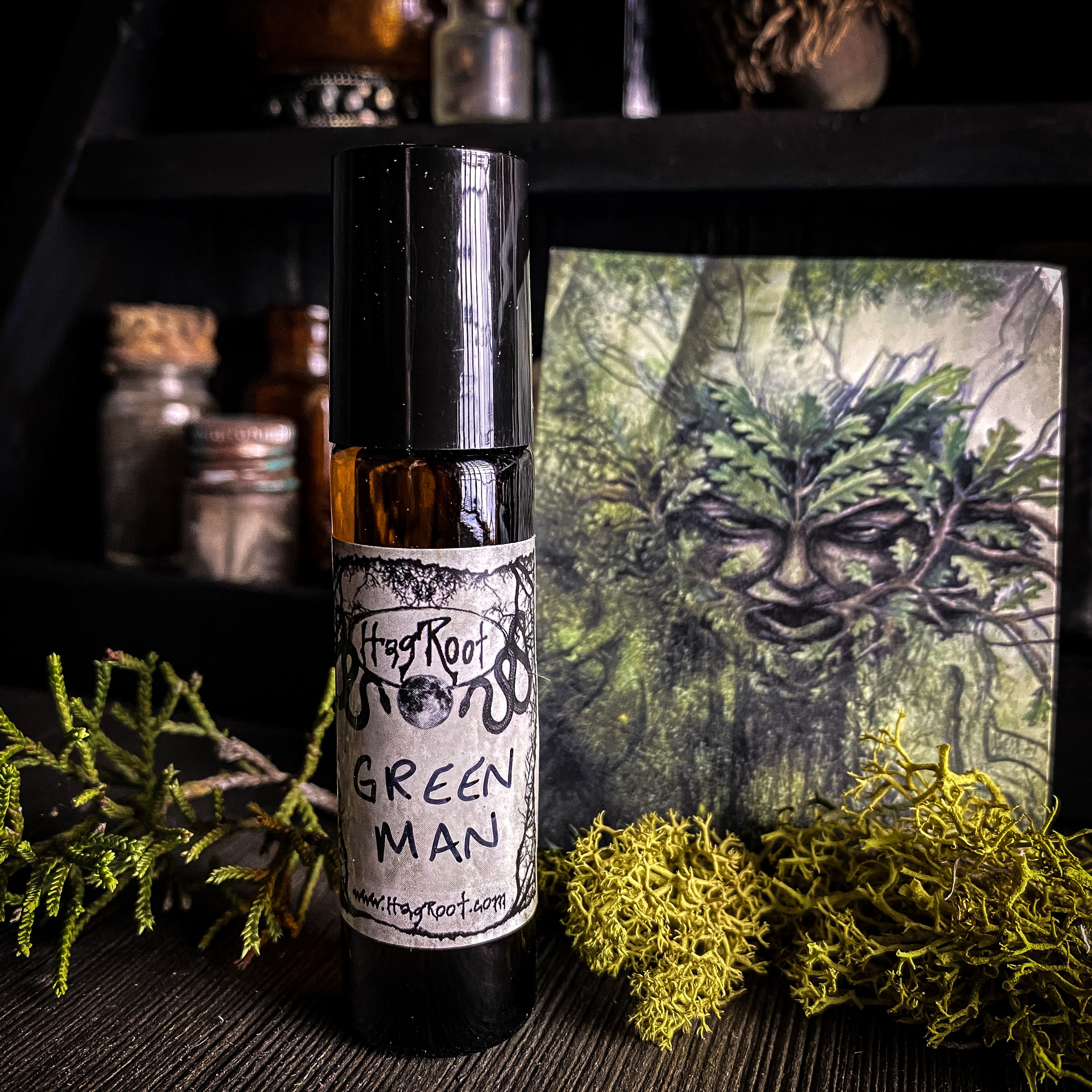 GREEN MAN-(Vetiver, Grass, Cedar, Peppercorn, Patchouli)-Perfume, Cologne, Anointing, Ritual Oil