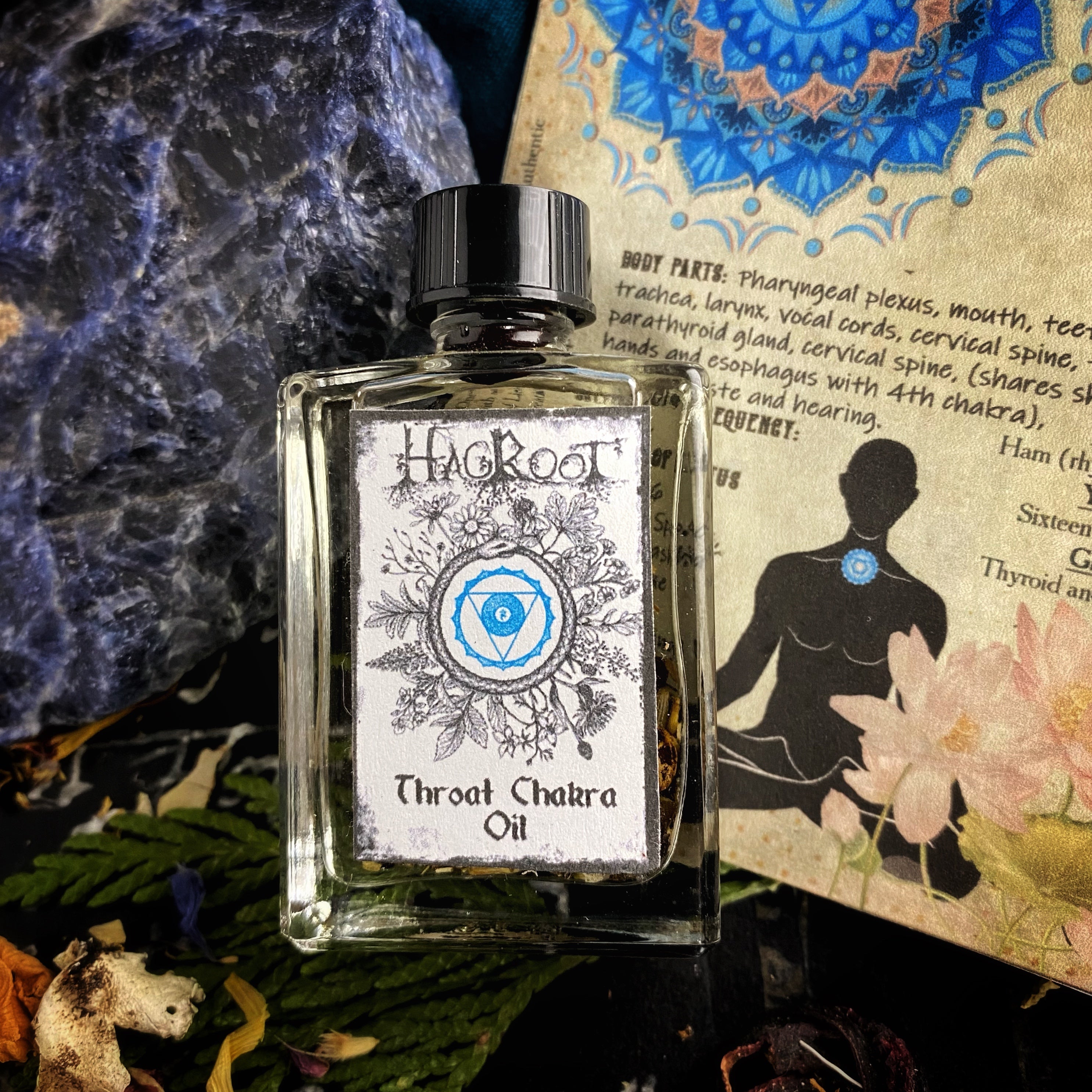 Throat Chakra Oil for Communication, Truthfulness, Awareness, Clarity and Creativity