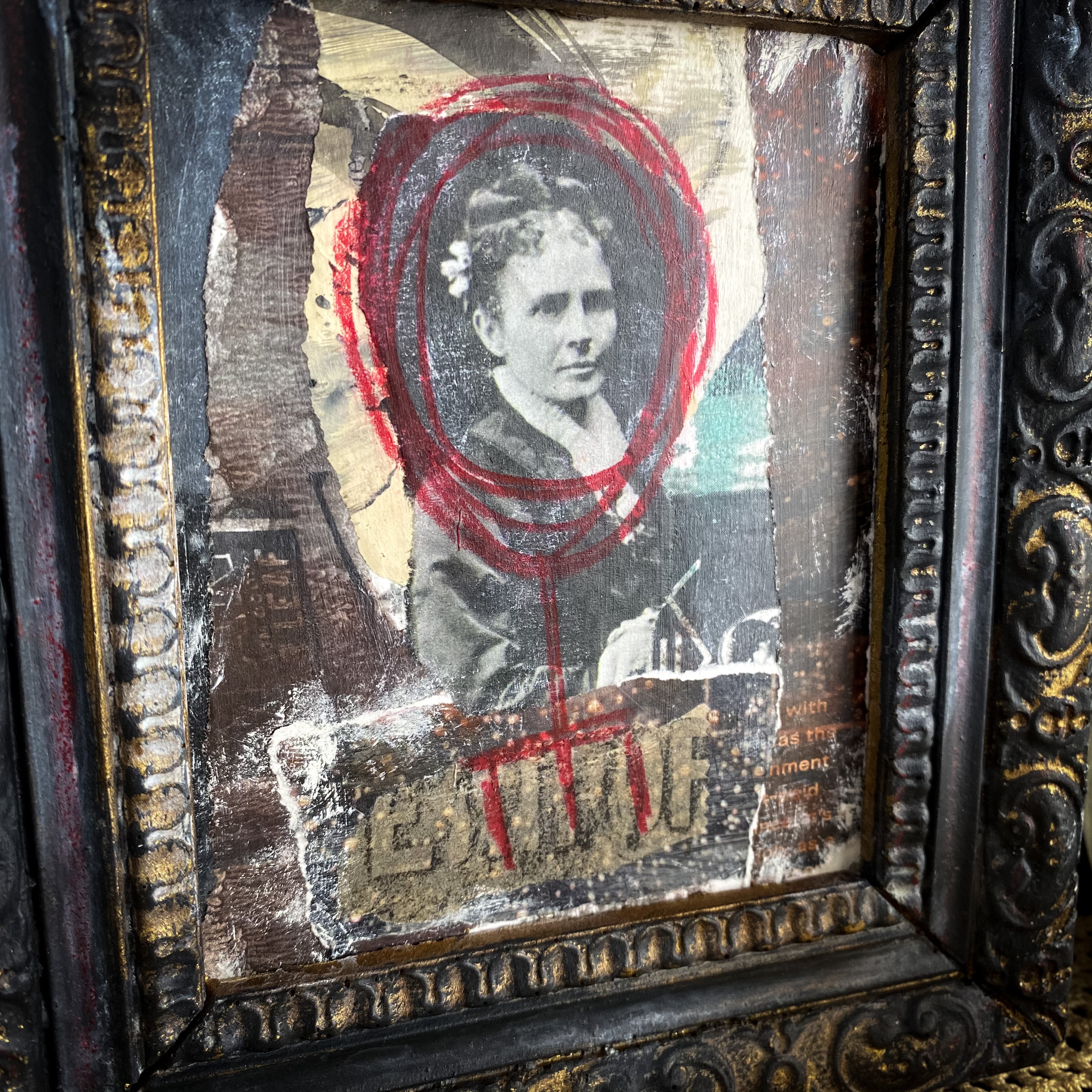 The Mother Wound - Framed Mixed Media Collage