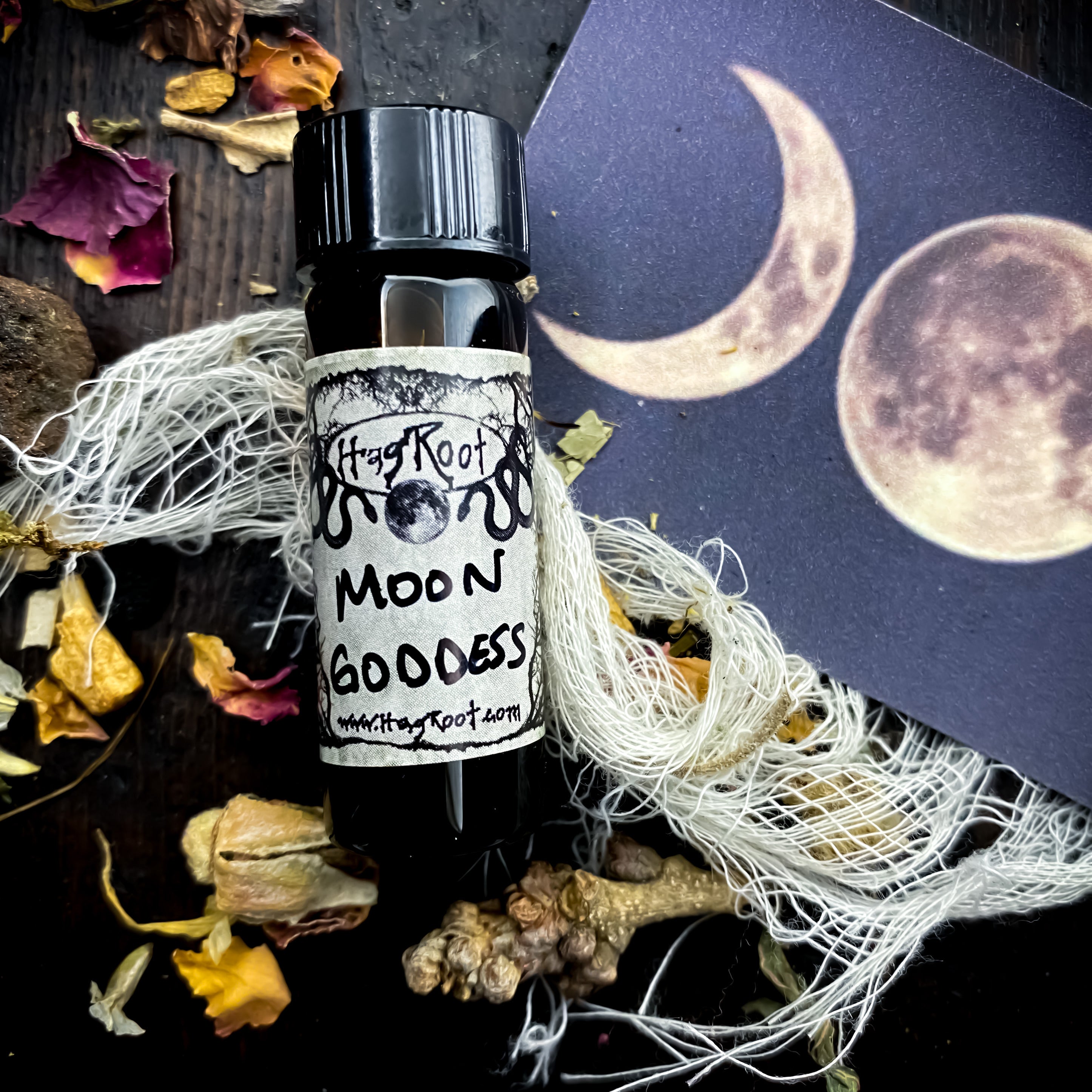 MOON GODDESS-(Moonflowers, White Musk, Fennel, Vetiver, Vanilla Bean, Spanish Moss)-Perfume, Cologne, Anointing, Ritual Oil