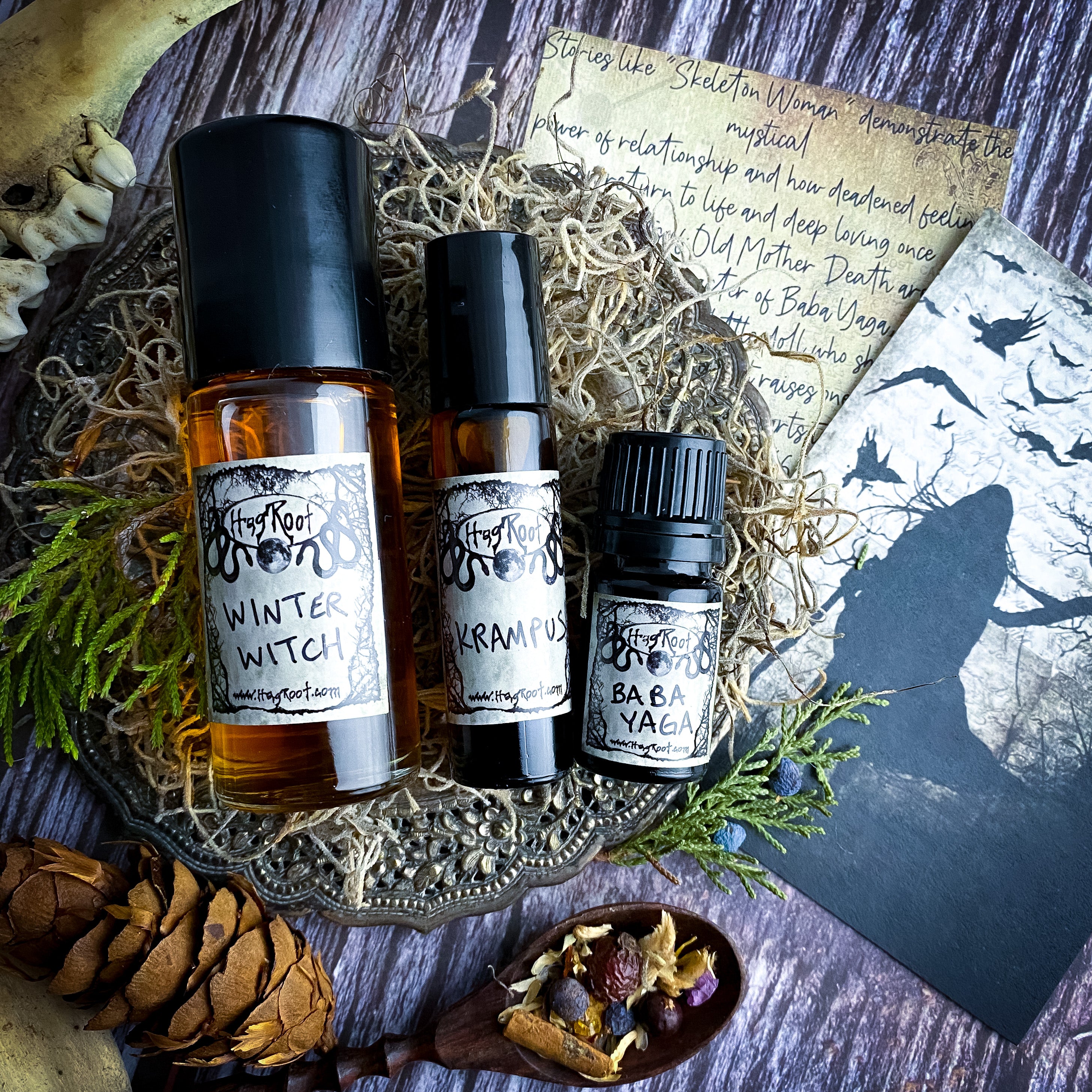 WINTER WITCH-(Peppermint, Cedar, Pine, Roasted Marshmallows)-Perfume, Cologne, Anointing, Ritual Oil