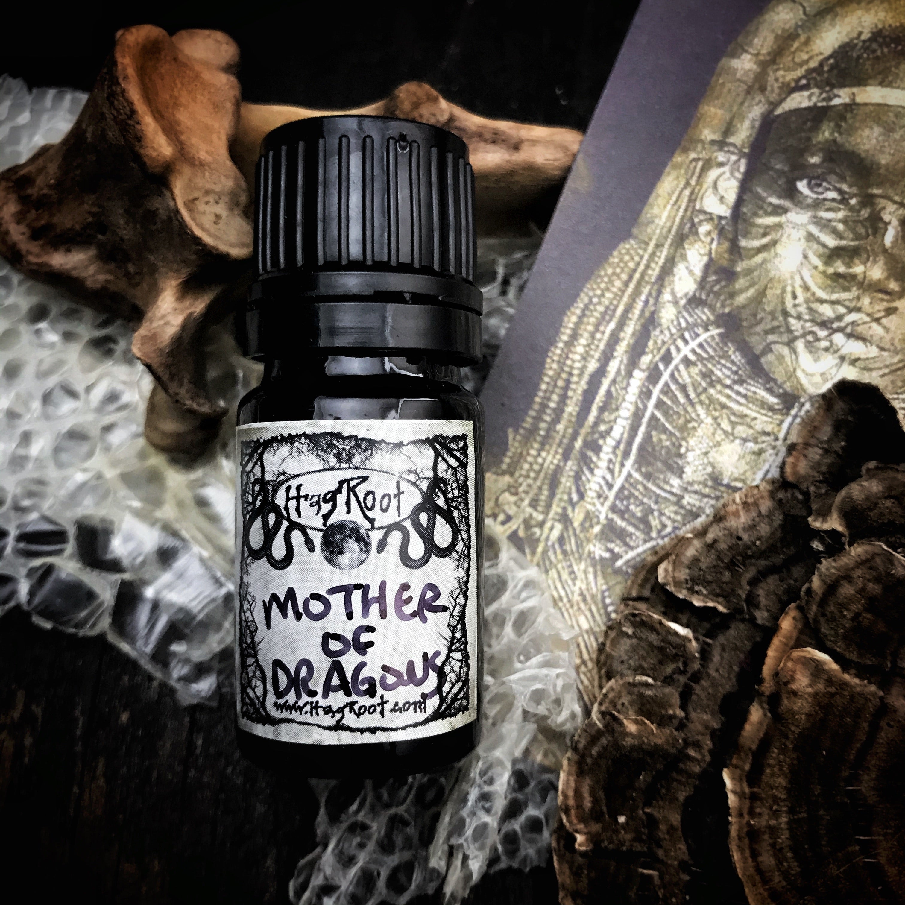 MOTHER OF DRAGONS-(Dragons Blood, Moss, Charred Birch, Smoked Marshmallow, Hawthorn Berry)-Perfume, Cologne, Anointing, Ritual Oil