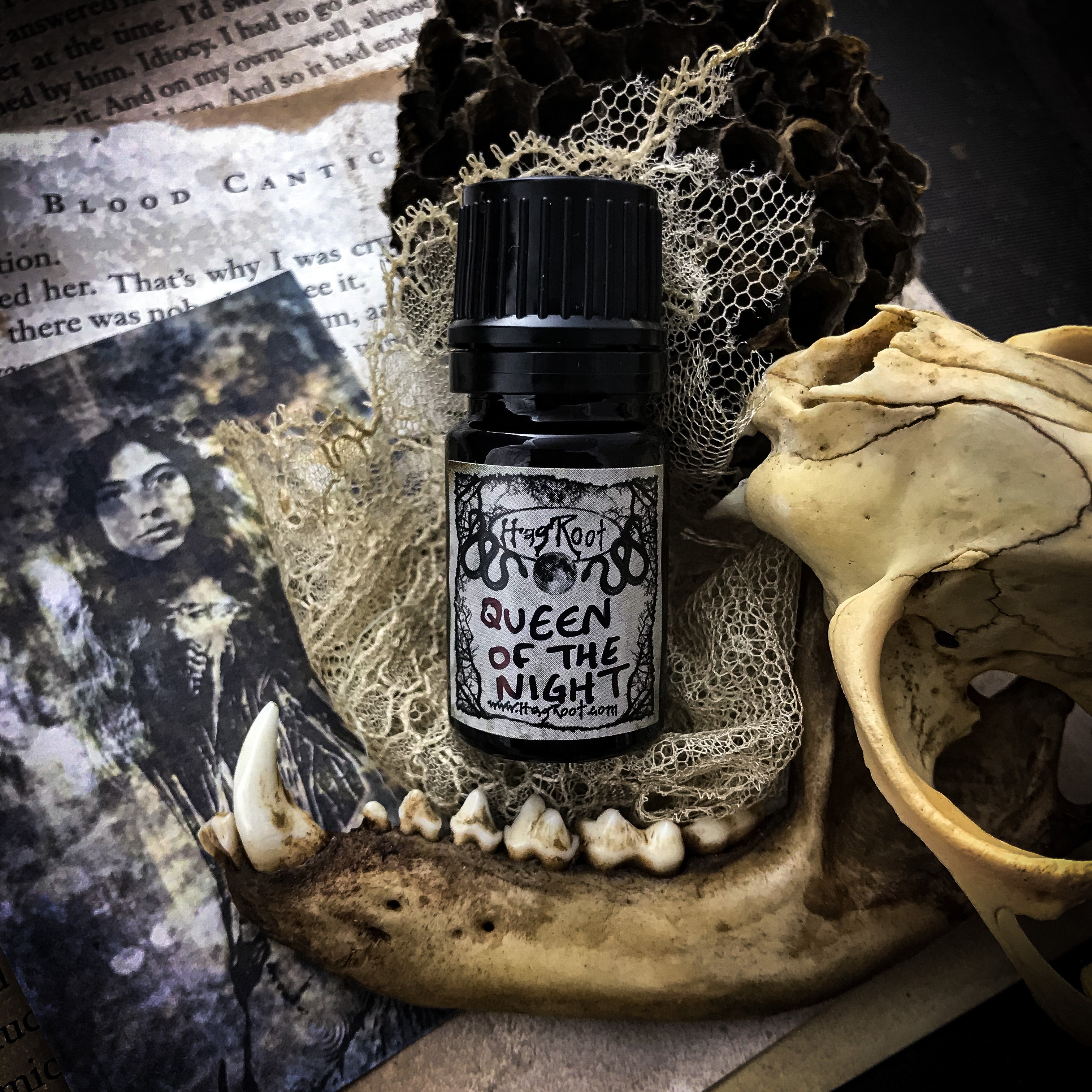 QUEEN OF THE NIGHT-(Dark Chocolate, Blood Orange, Frankincense Tears, Dark Spices, Forest)-Perfume, Cologne, Anointing, Ritual Oil