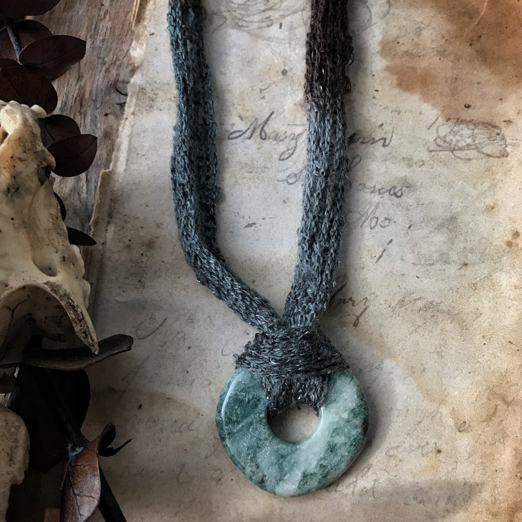 Activated Shamanic Pi Stone Necklace for the 8th Chakra to Connect to Your Higher Self