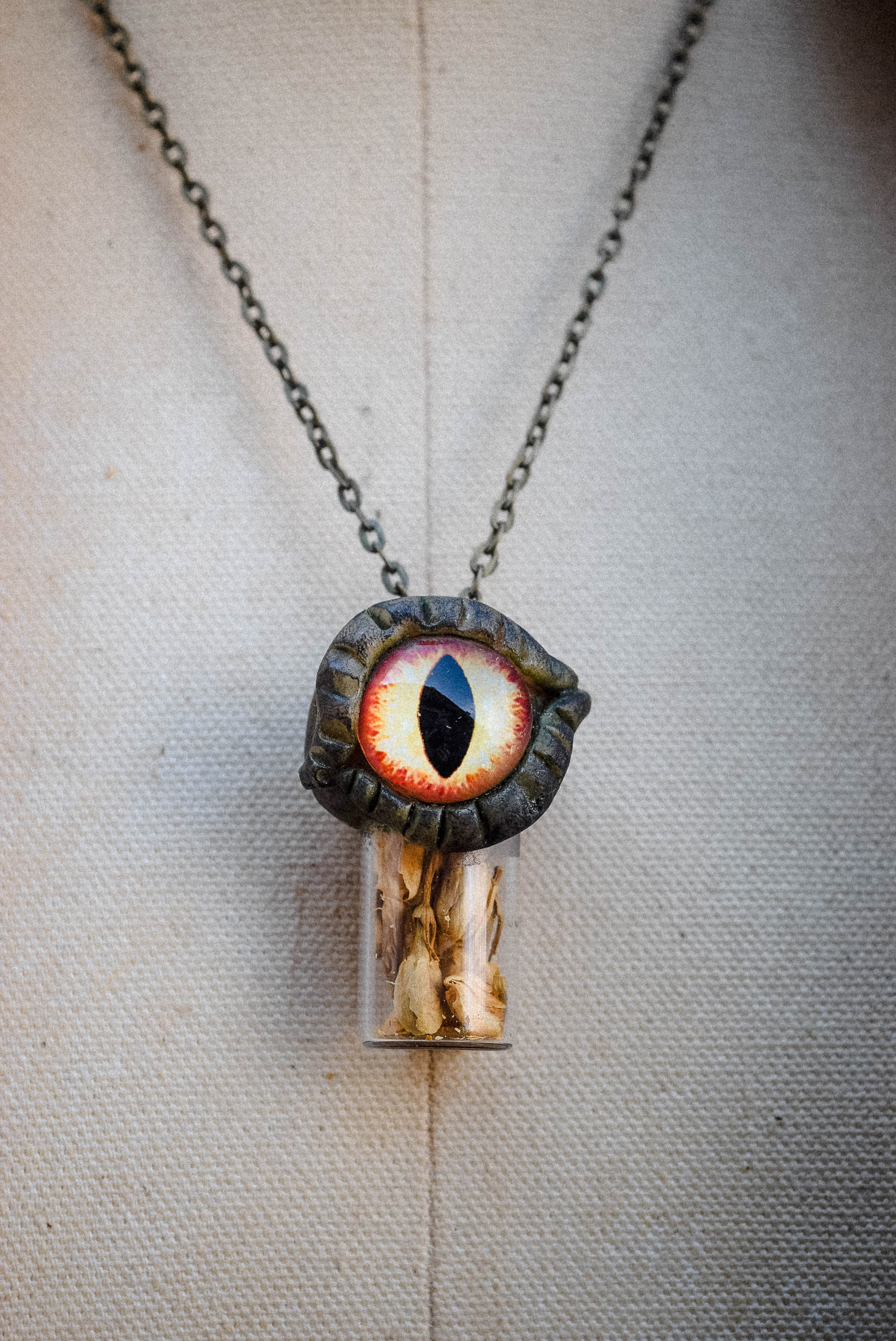 Reptilian Eye Necklace for Higher Consciousness and Soul Love
