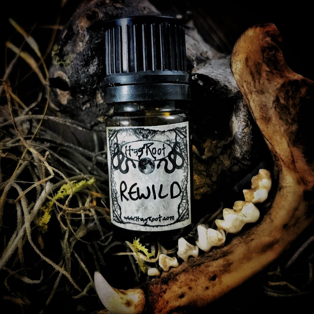 REWILD- (Patchouli, Clover, Tobacco, Vetiver, Tonka Bean, Wisteria, Black Tea Leaves, Bergamot)-Perfume, Cologne, Anointing, Ritual Oil