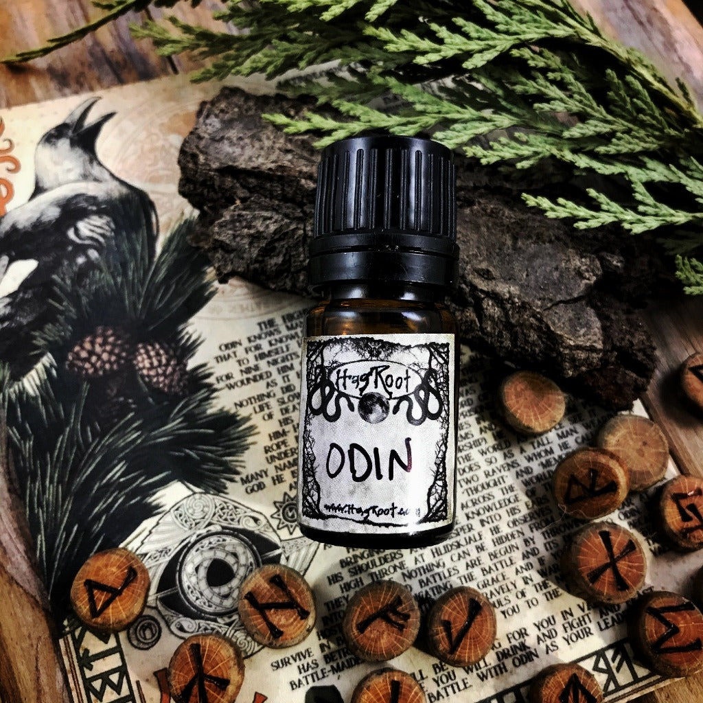 ODIN-(Vetiver, Cedar, Fir, Camphor, Grass, Ivy, Sandalwood, Clover, Holly Berry, Wisteria, Pine)-Perfume, Cologne, Anointing, Ritual Oil