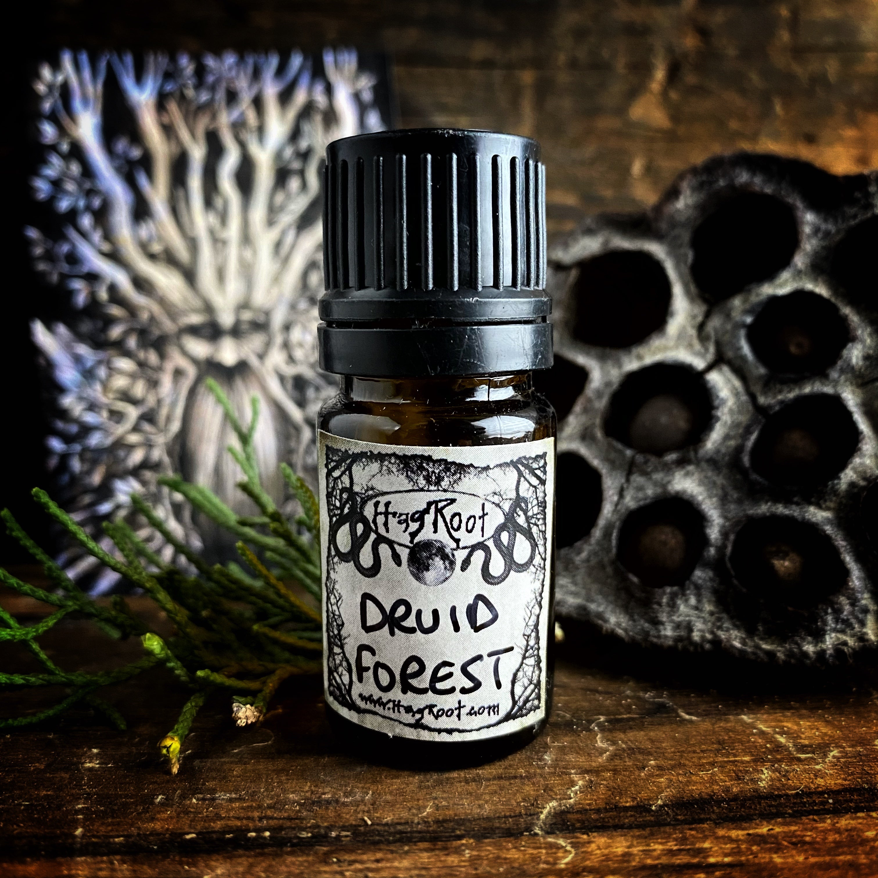 DRUID FOREST-(Pine, Vetiver, Tonka Bean, Patchouli, Myrrh, Cedar, Birch Tar, Oakmoss)-Perfume, Cologne, Anointing, Ritual Oil