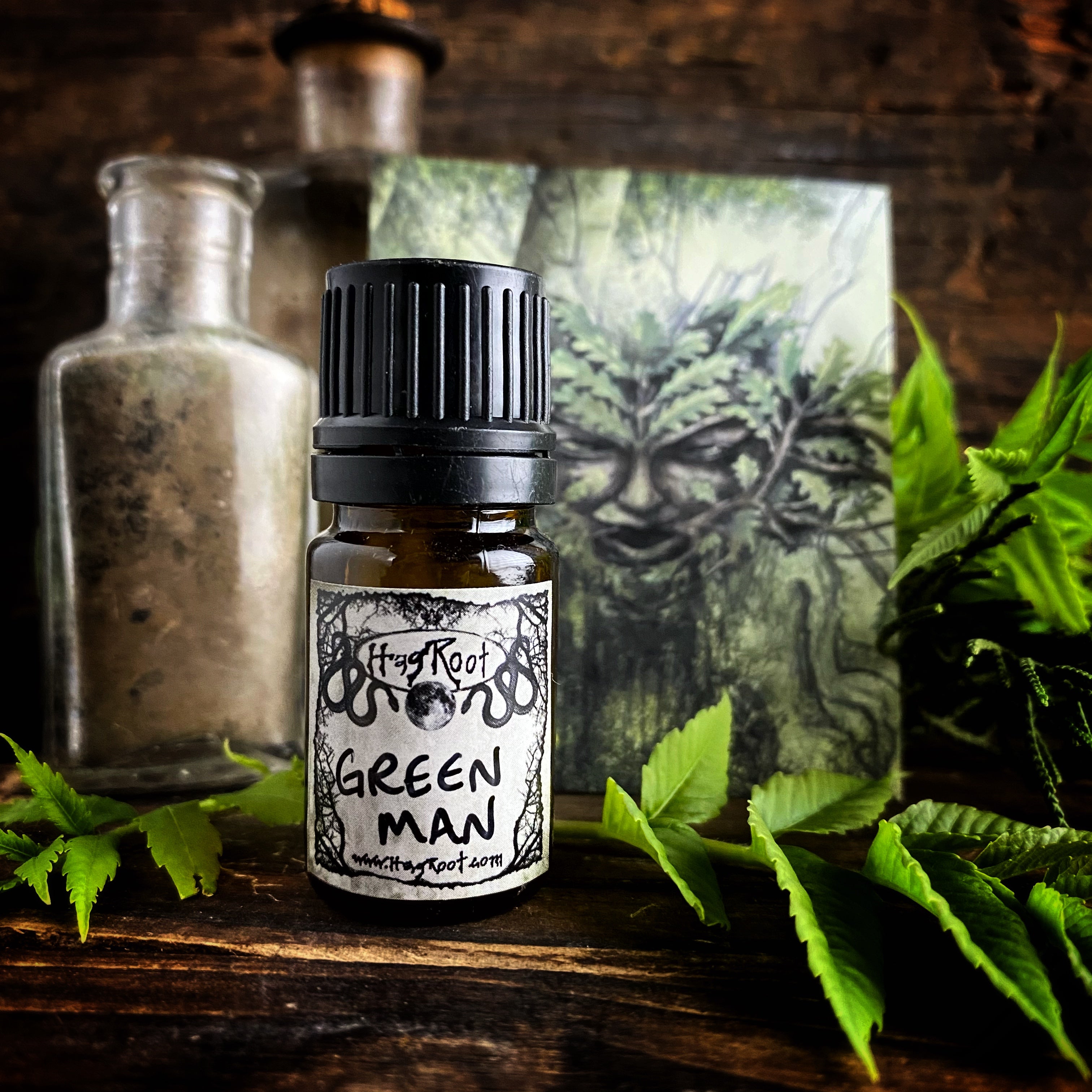 GREEN MAN-(Vetiver, Grass, Cedar, Peppercorn, Patchouli)-Perfume, Cologne, Anointing, Ritual Oil