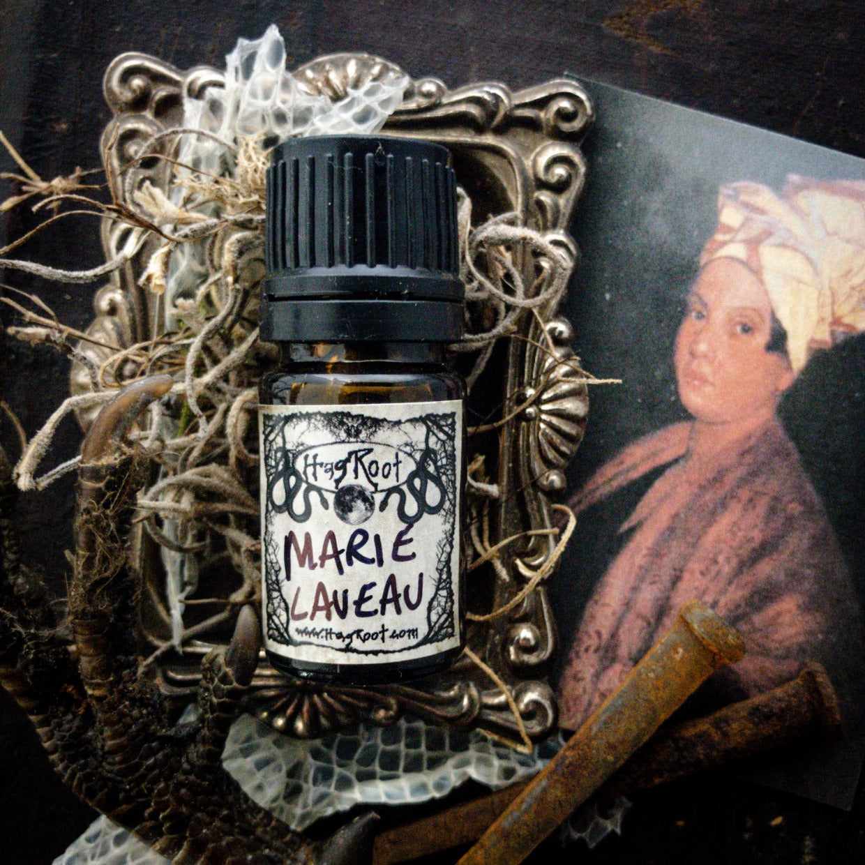 MARIE LAVEAU- (Guiac Wood, Cinnamon, Teak Wood, Vetiver, Amber, Cardamom, Patchouli, Cedar)-Perfume, Cologne, Anointing, Ritual Oil